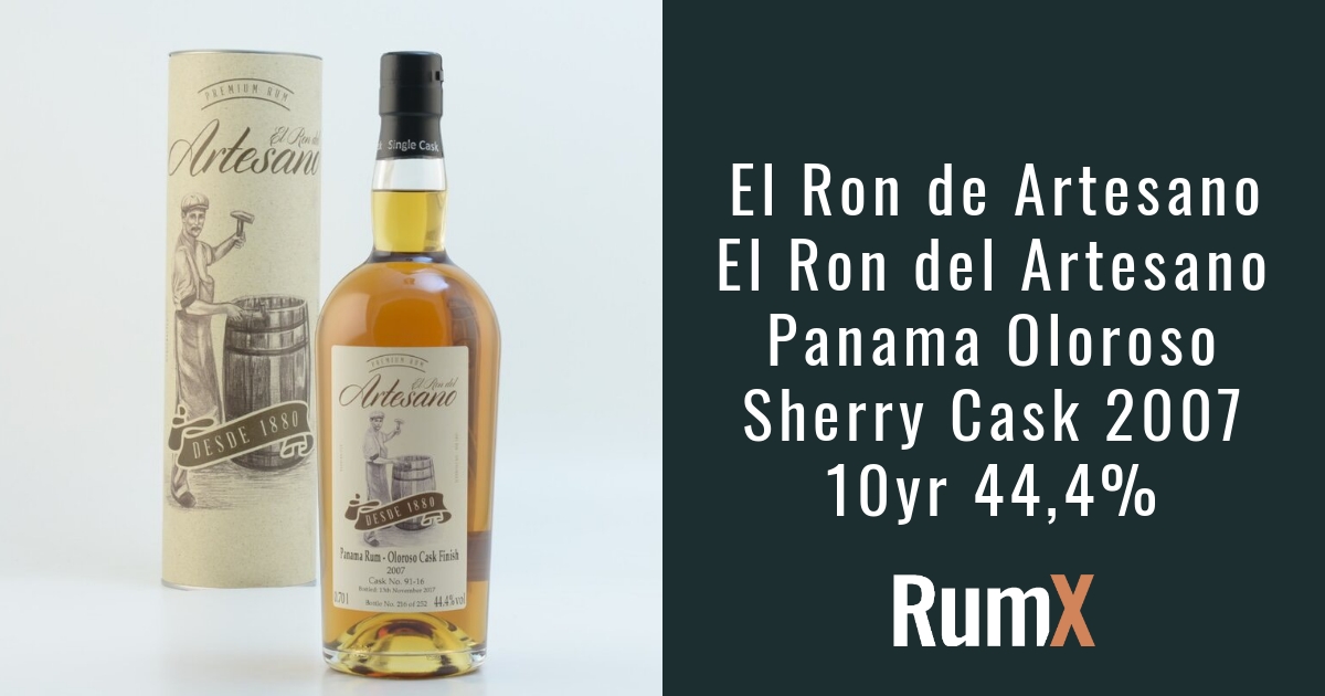 El Ron Del Artesano Panama Oloroso Sherry Cask 2007 10yr 44 4 RX7803