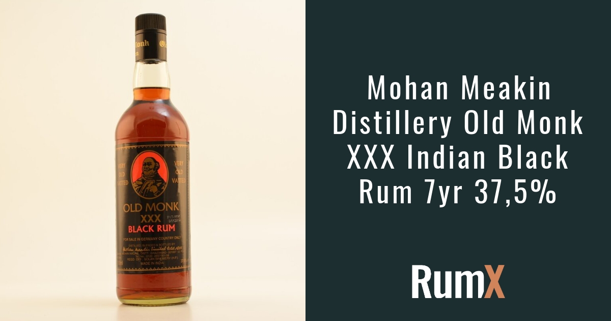 Mohan Meakin Distillery Old Monk Xxx Indian Black Rum Yr