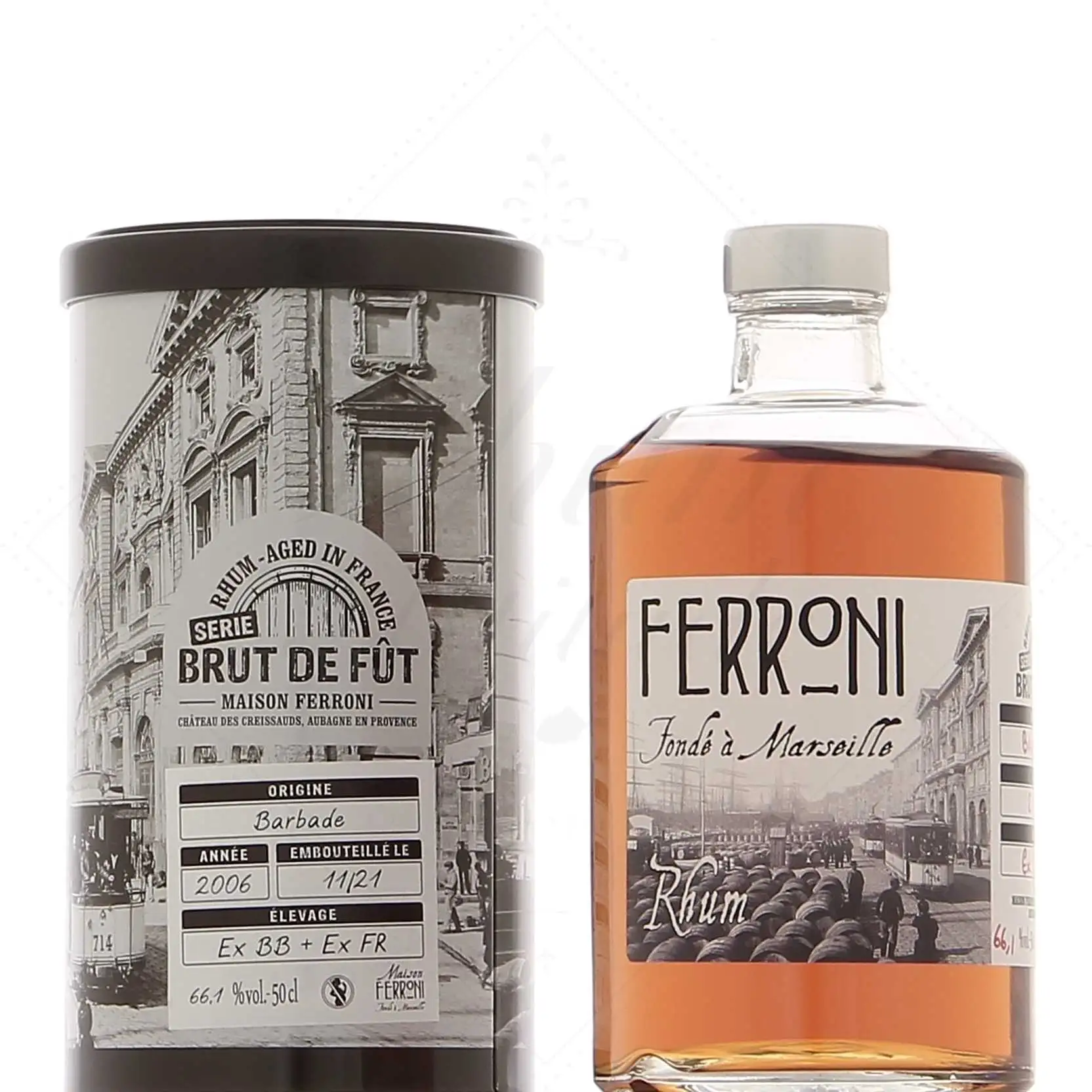 Bottle of Ferroni Foursquare Brut de fût 2006