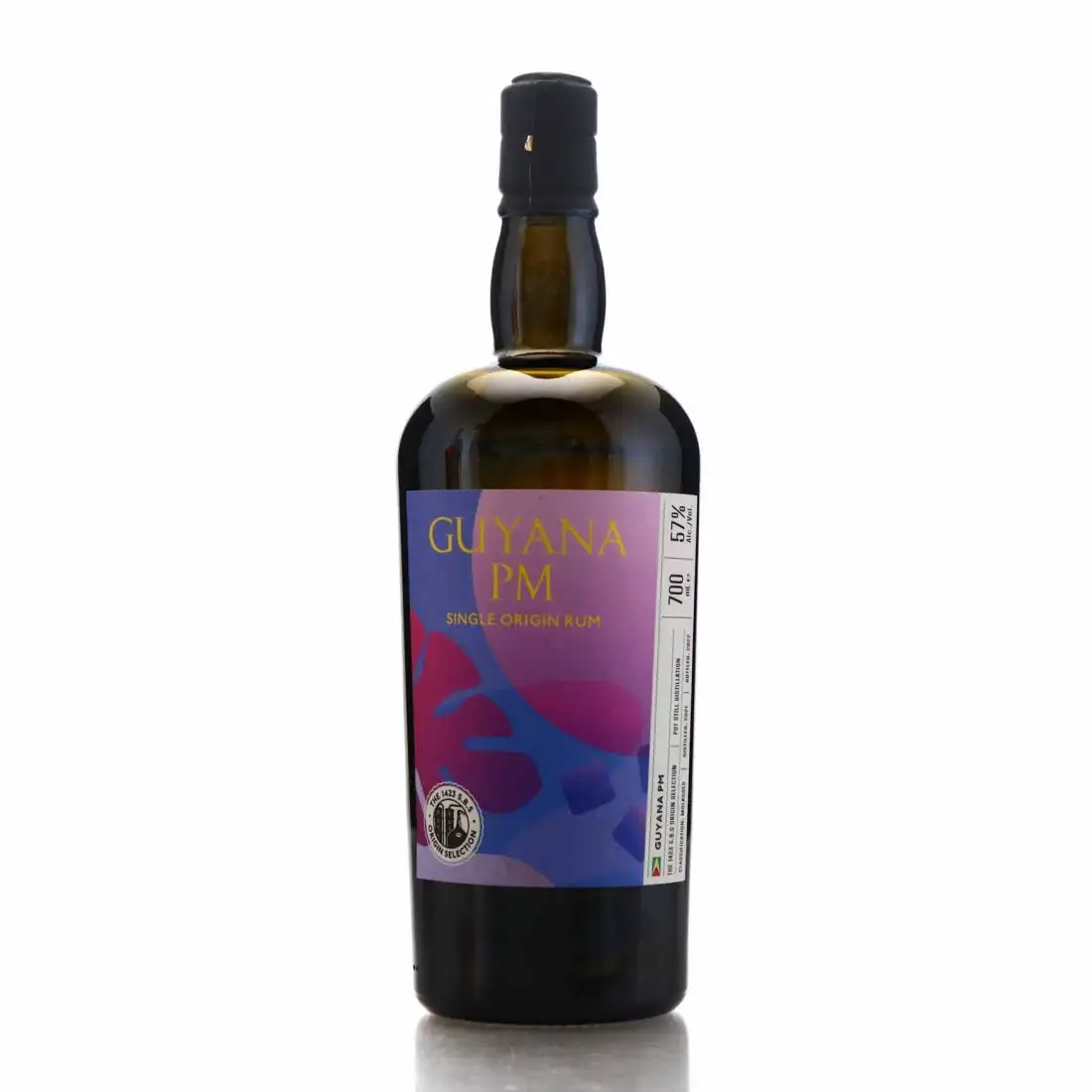 Image of the front of the bottle of the rum S.B.S Single Origin Rum PM