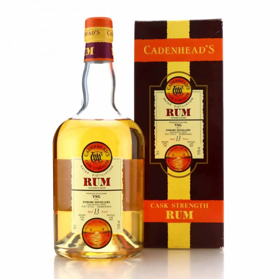 Bottle of Cadenhead‘s Versailles Dated distillation VSG 1990