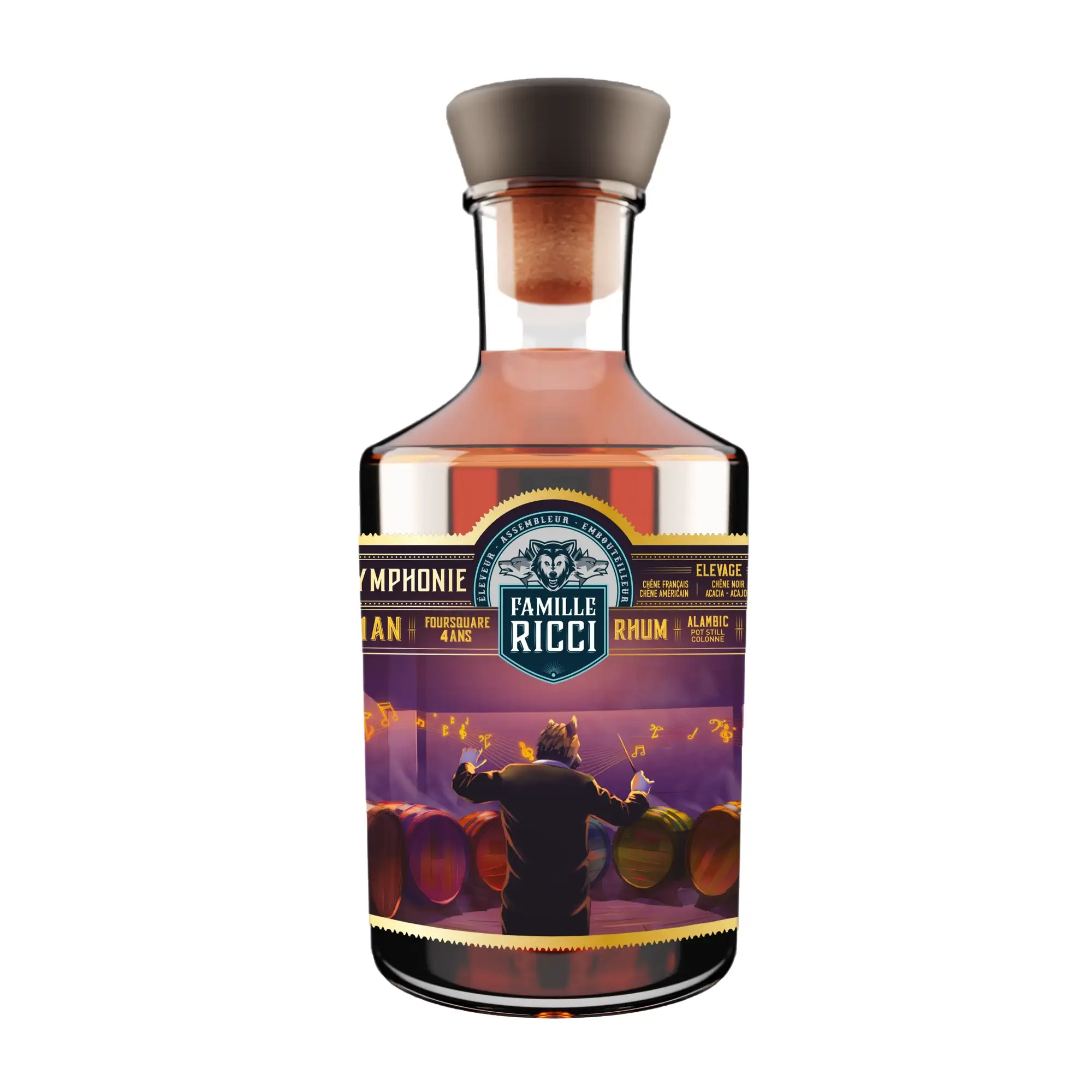 Image of the front of the bottle of the rum7th Symphony Marie-Galante Barbados