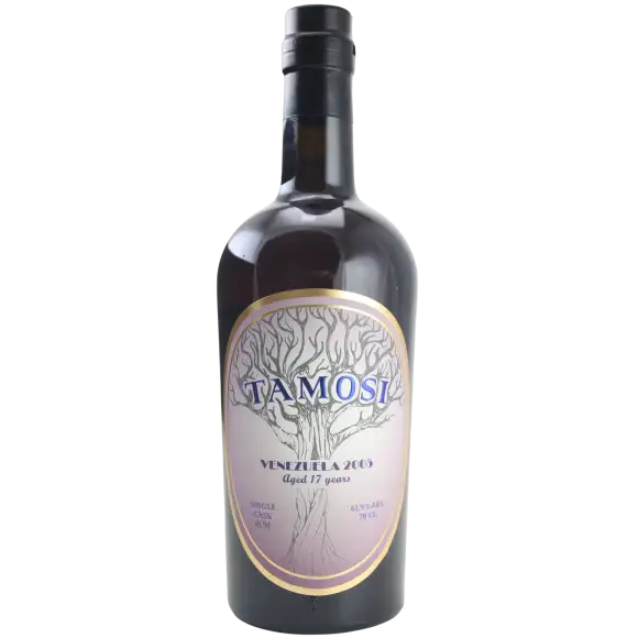 Image of the front of the bottle of the rum Tamosi Venezuela