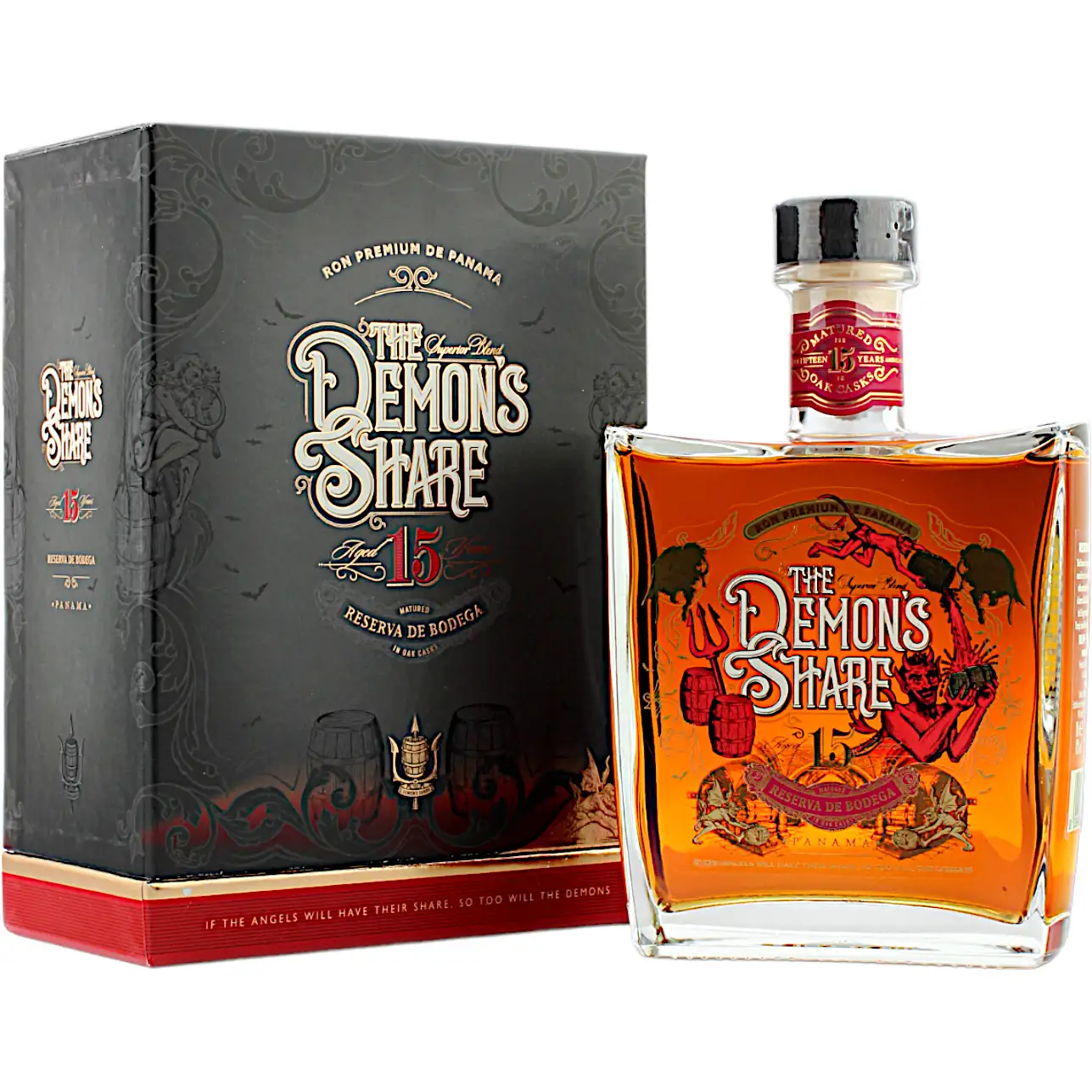 Image of the front of the bottle of the rumThe Demon's Share Reserva De Bodega