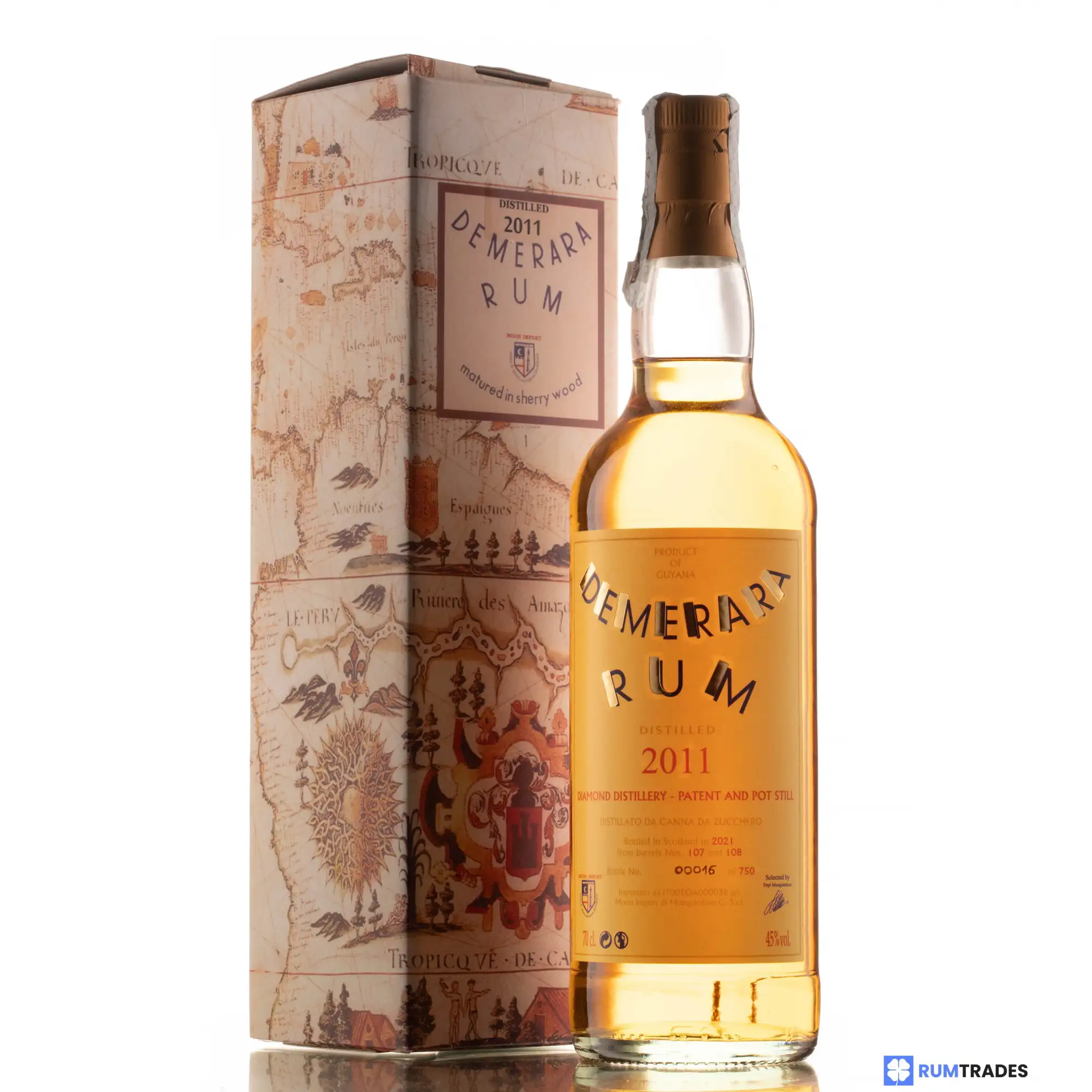 Bottle of Moon Import Diamond Demerara Rum 2011