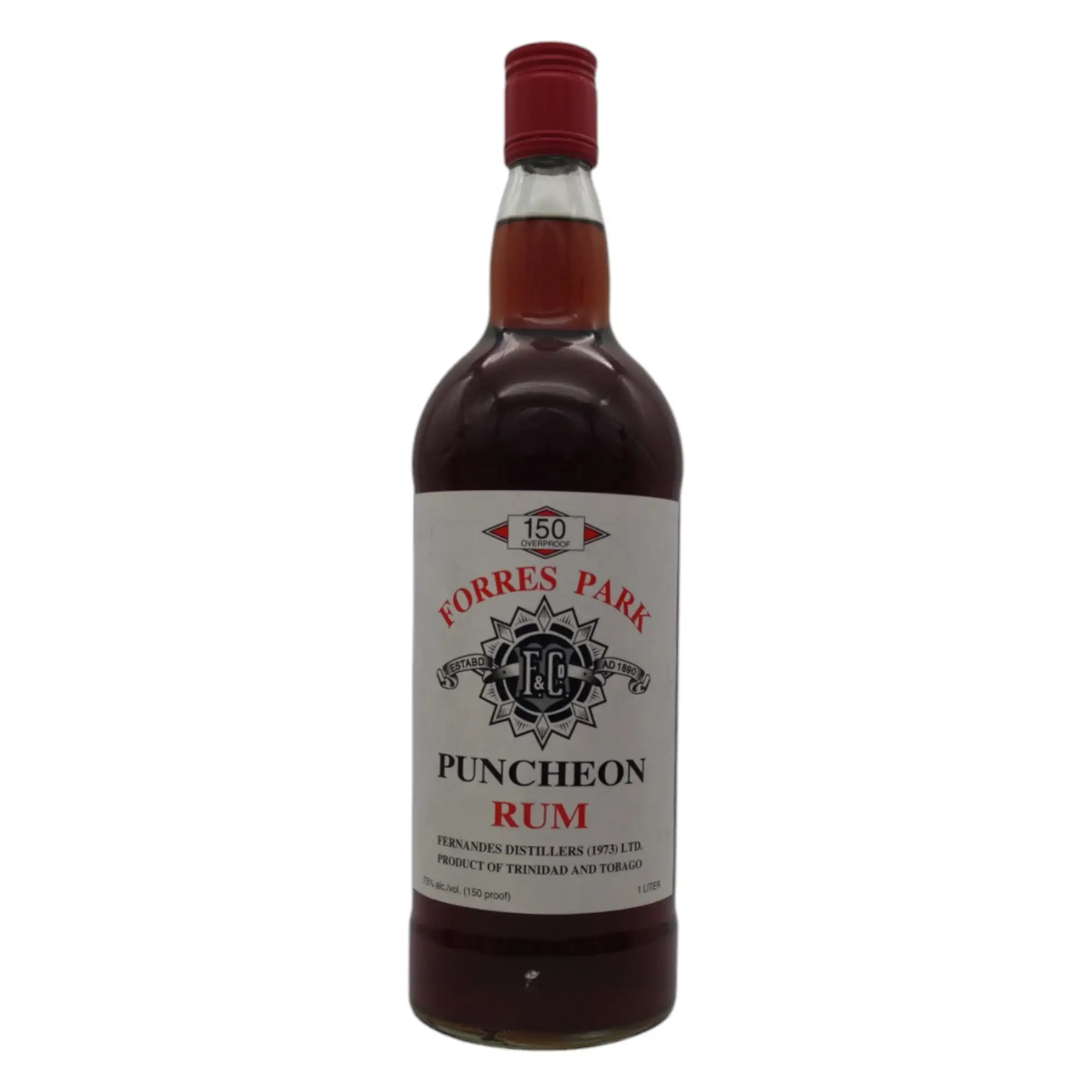 Image of the front of the bottle of the rumForres Park Puncheon Rum