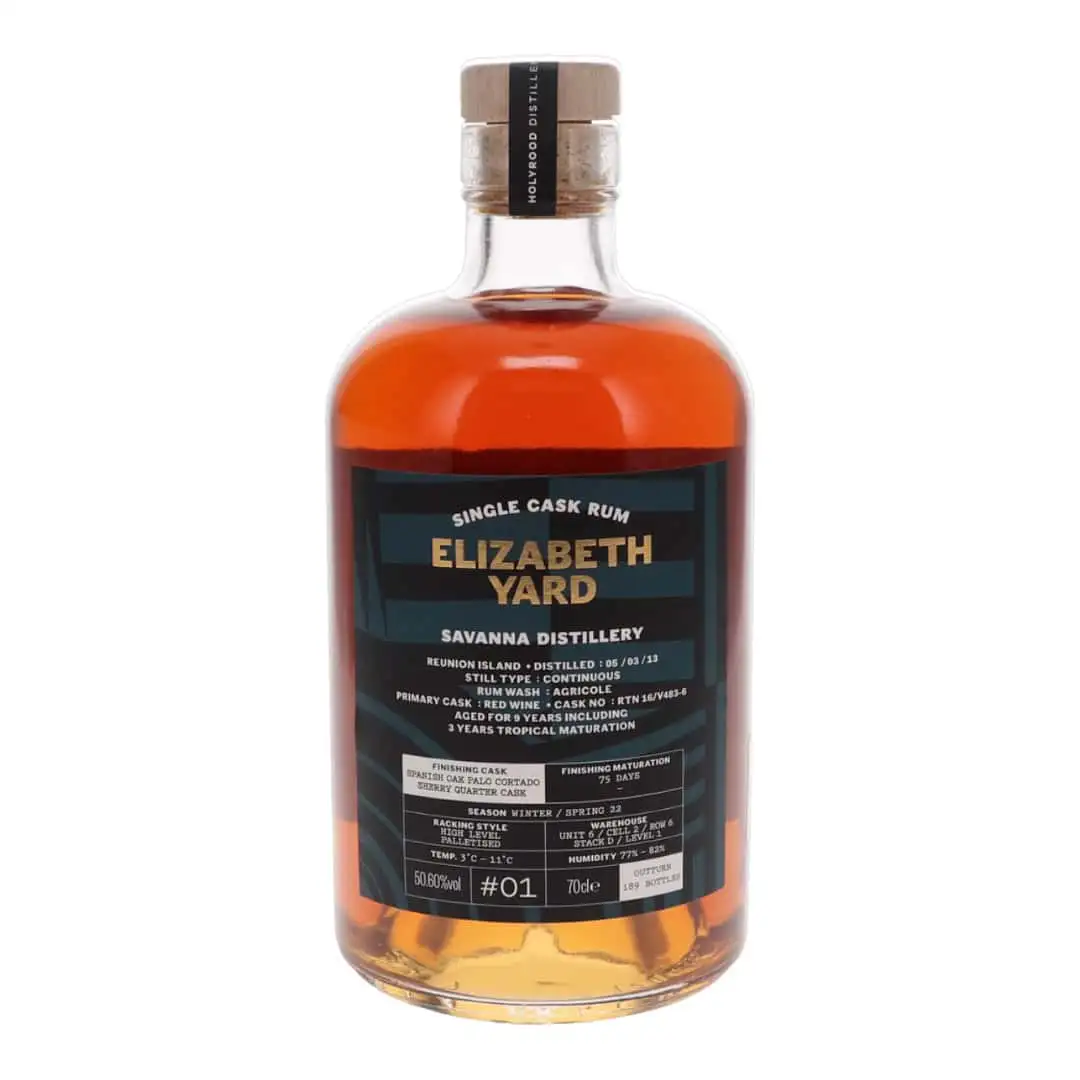 Bottle of Elizabeth Yard Savanna Elizabeth Yard Single Cask Rum 2013