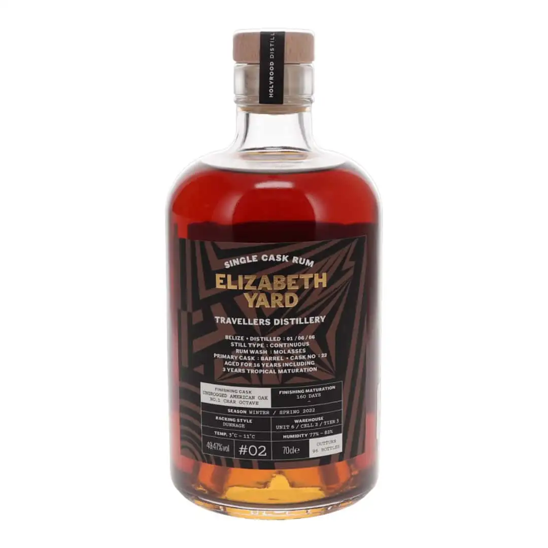 Bottle of Elizabeth Yard Travellers Single Cask Rum 2006