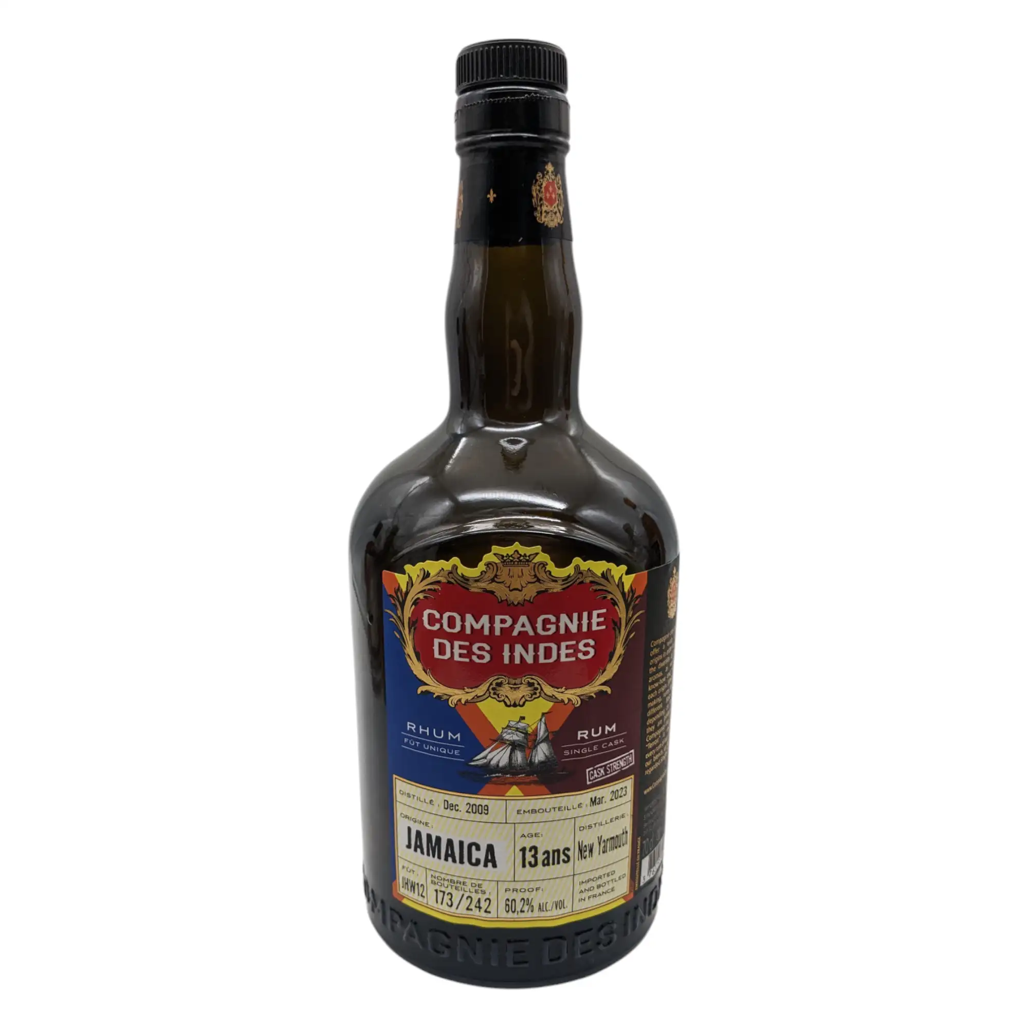 Image of the front of the bottle of the rumJamaica