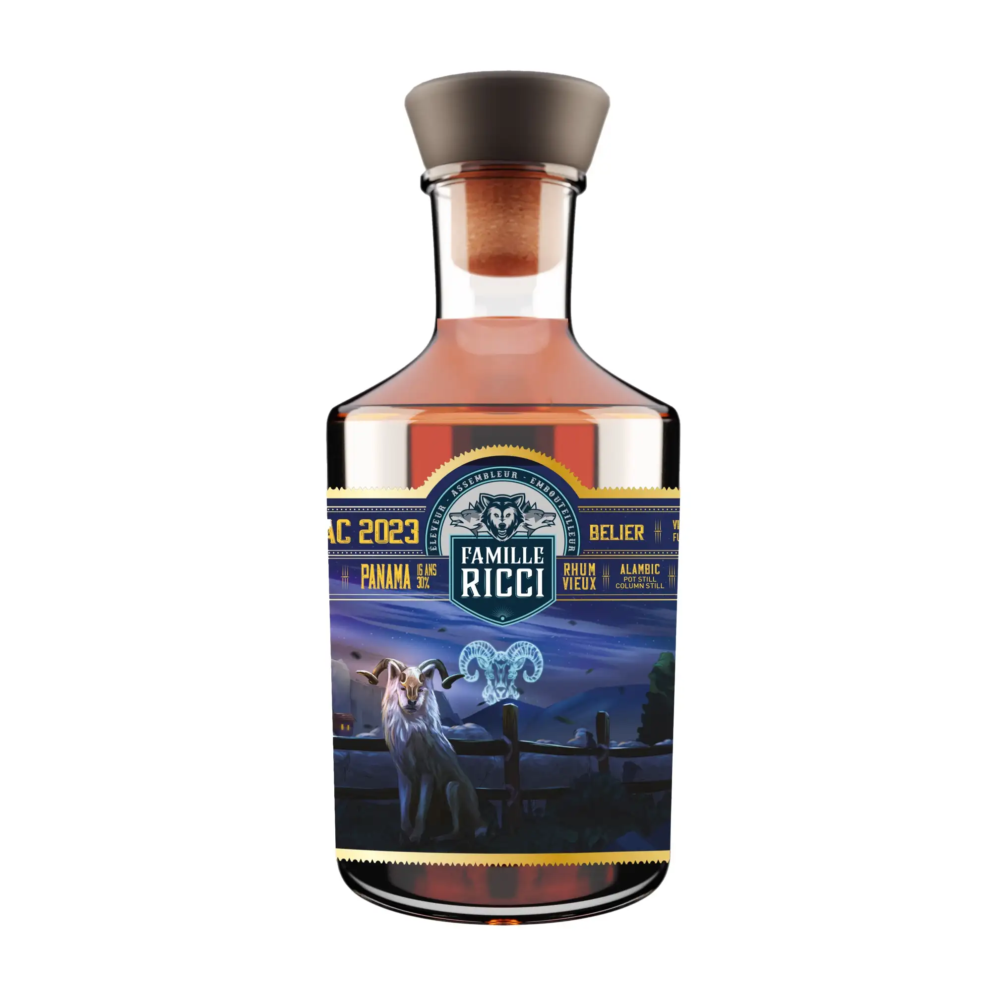 Image of the front of the bottle of the rumZodiac 2023 Bélier