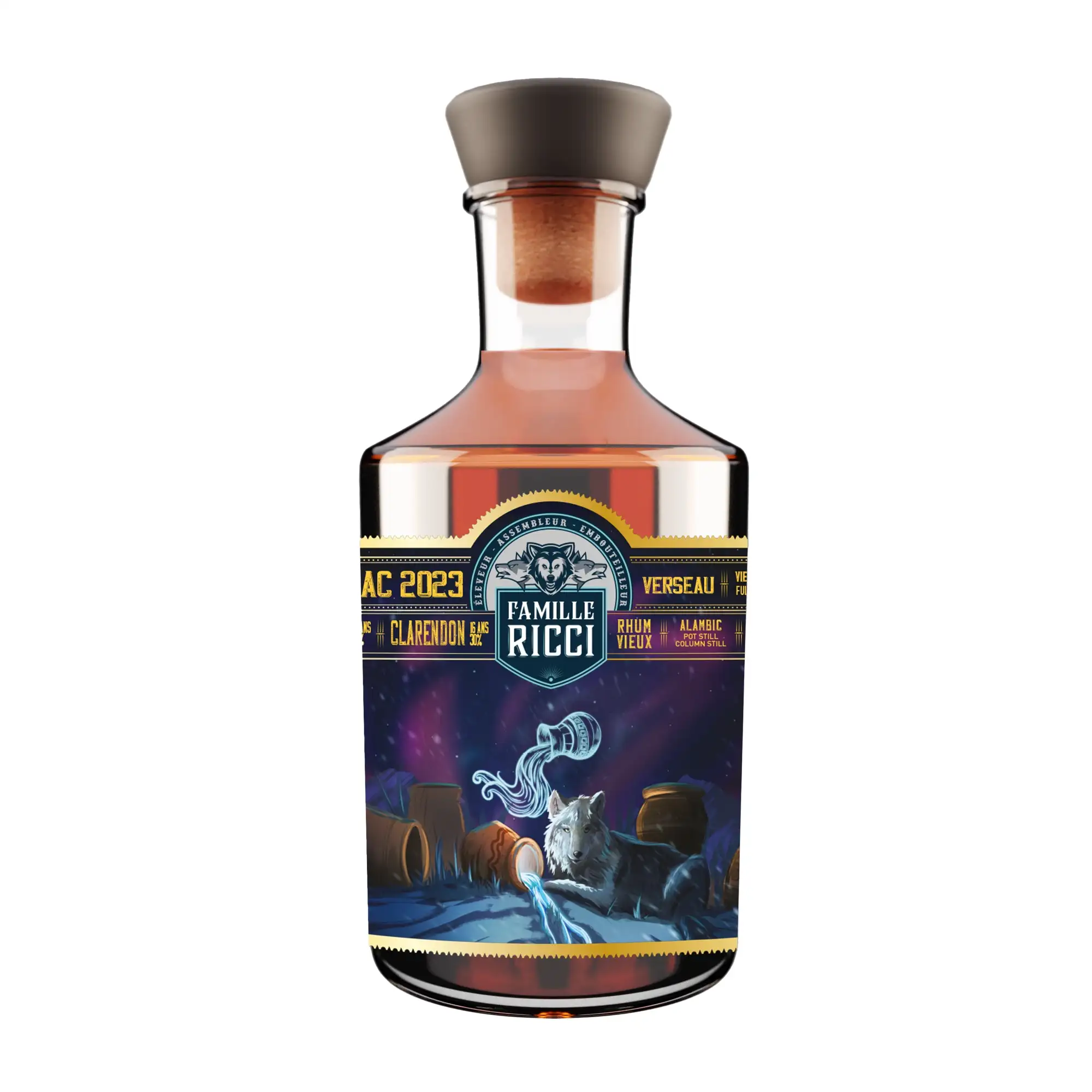 Image of the front of the bottle of the rumZodiac 2023 Verseau