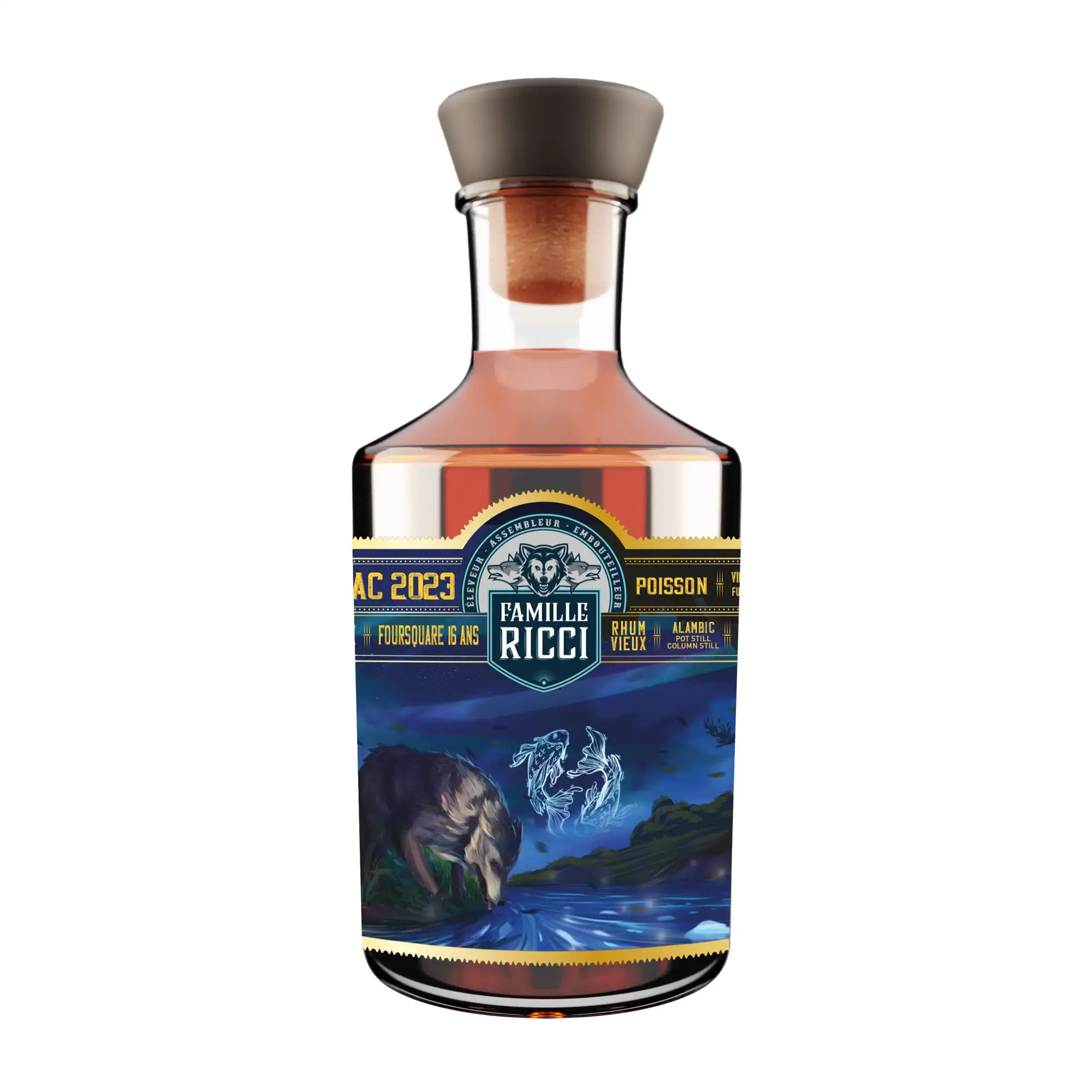 Image of the front of the bottle of the rumZodiac 2023 Poisson