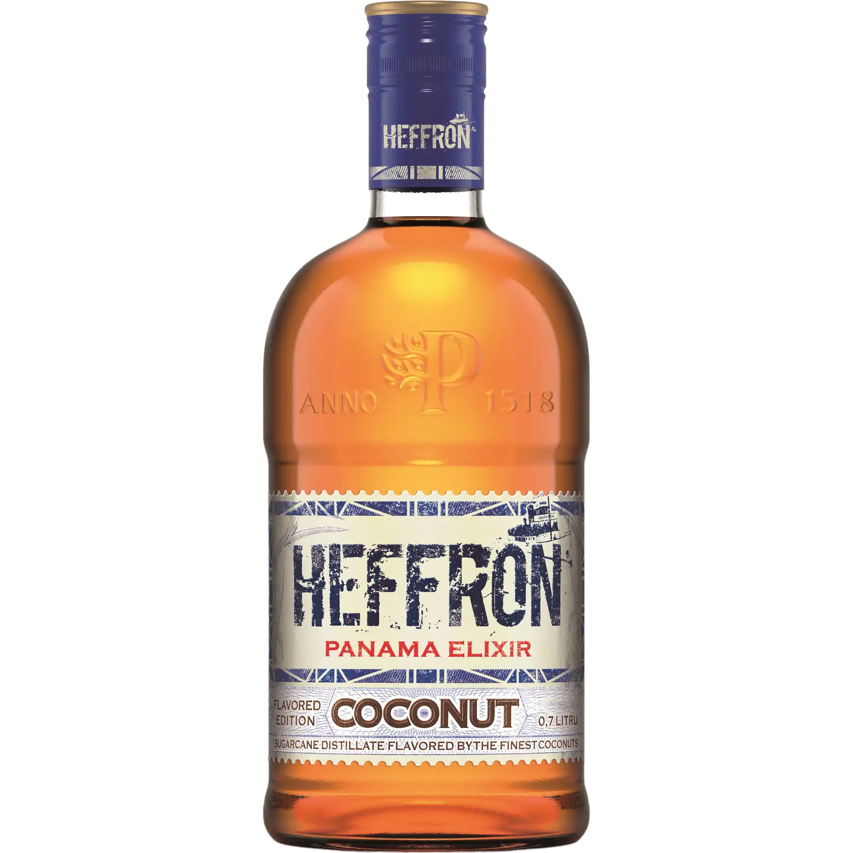 Image of the front of the bottle of the rumHeffron Panama Elixir Cocoa