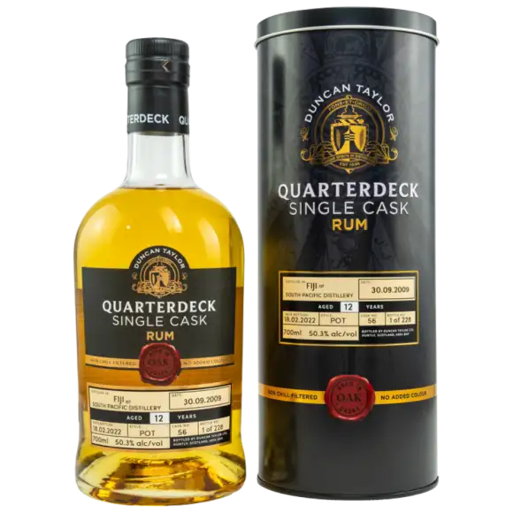 Bottle of Duncan Taylor South Pacific Quarterdeck Single Cask Fiji 2009