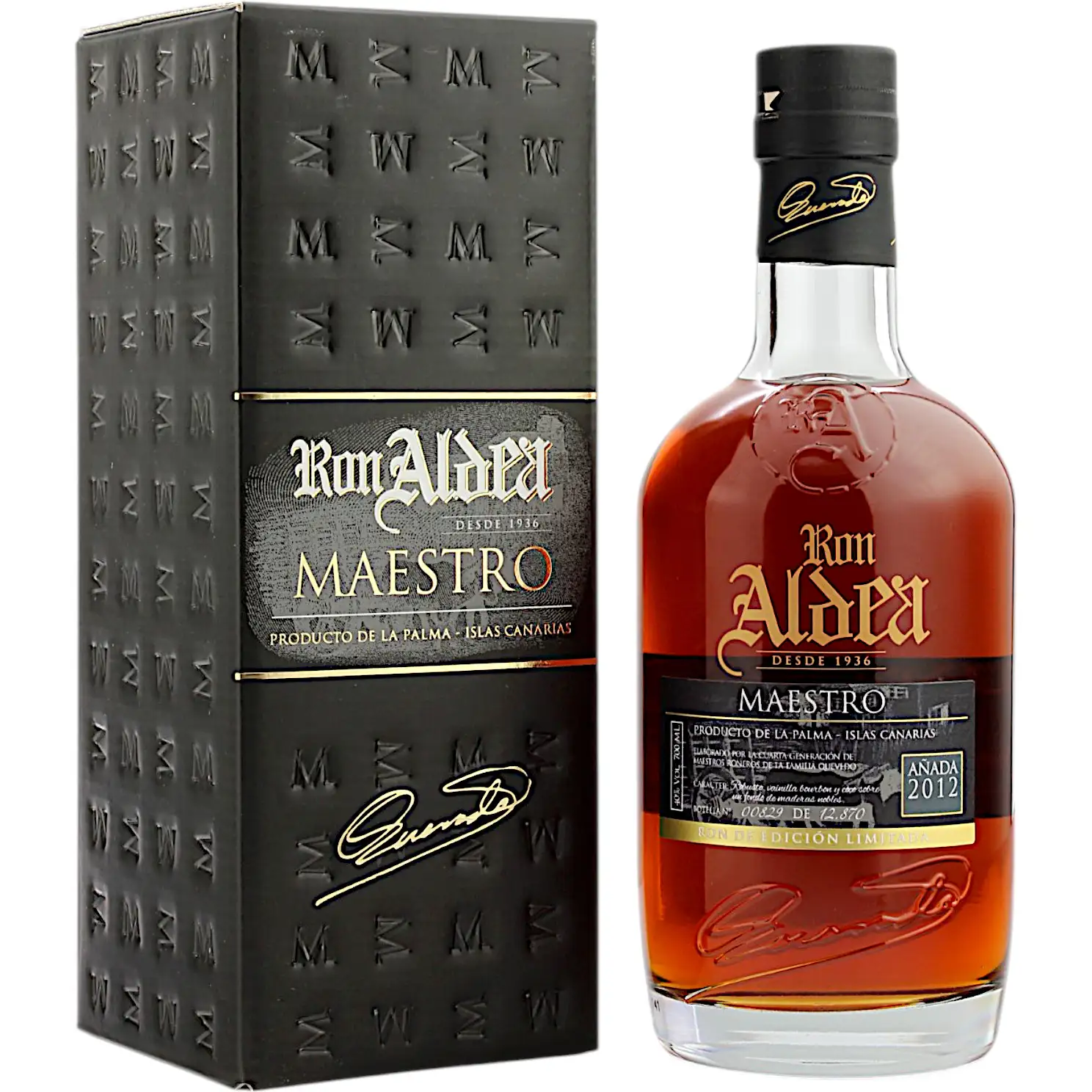 Bottle of Ron Aldea aldea Maestro 2012