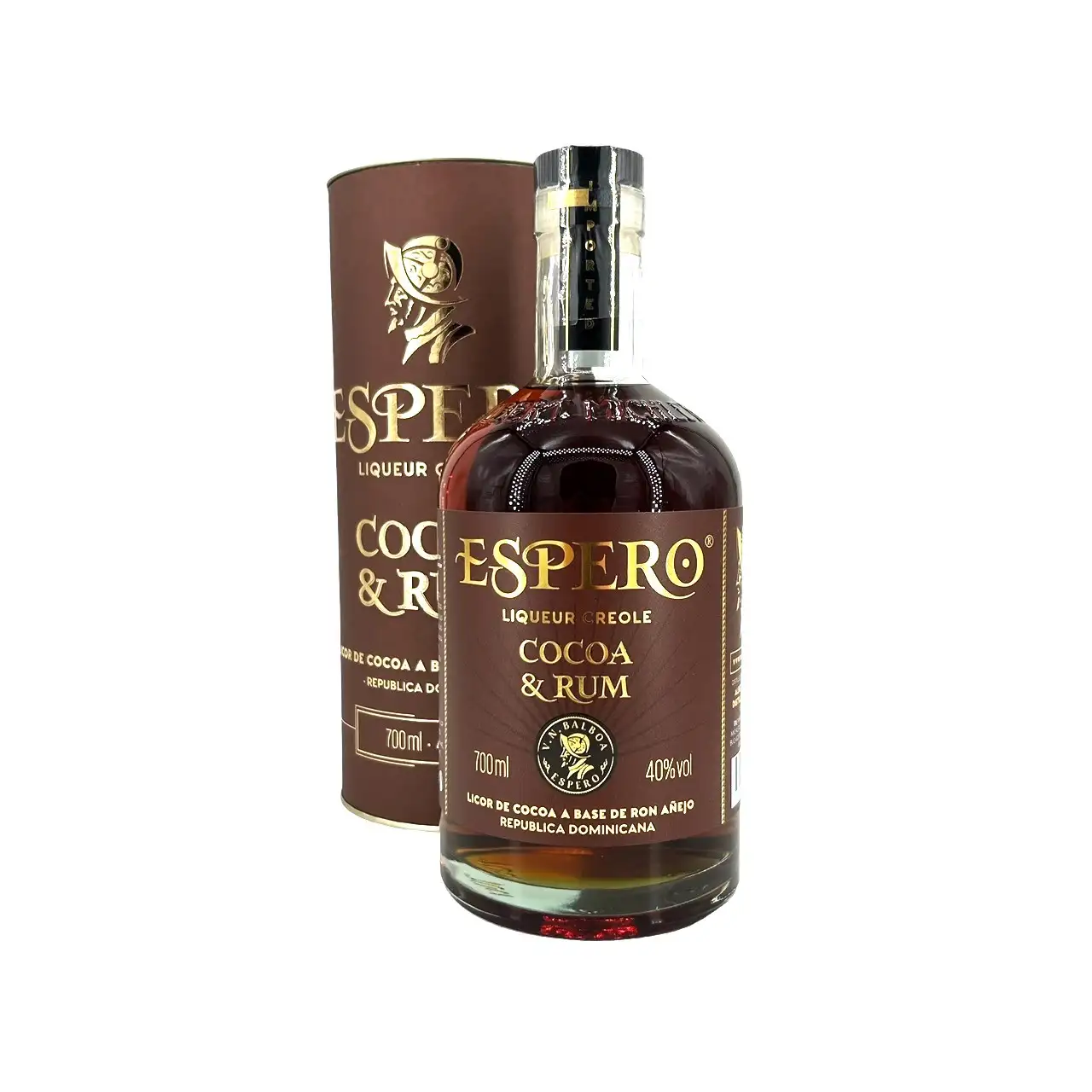 Image of the front of the bottle of the rum Ron Espero Cocoa & Rum Liqueur Creole