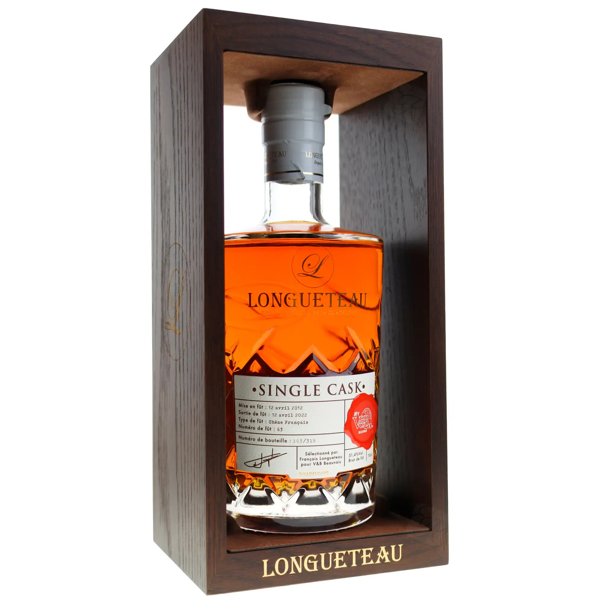 Bottle of Longueteau Single Cask (V&B Beauvais) 2012