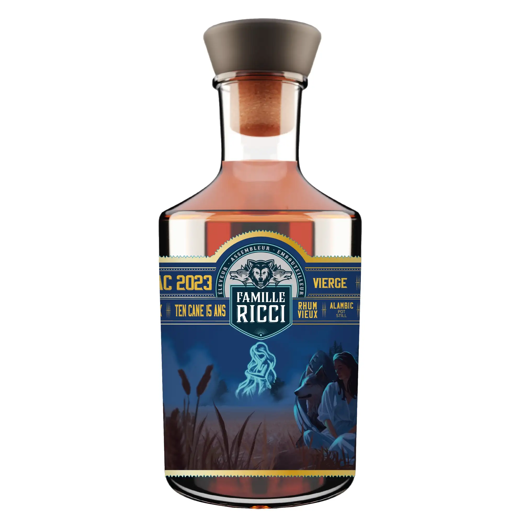 Image of the front of the bottle of the rumZodiac Vierge 2023