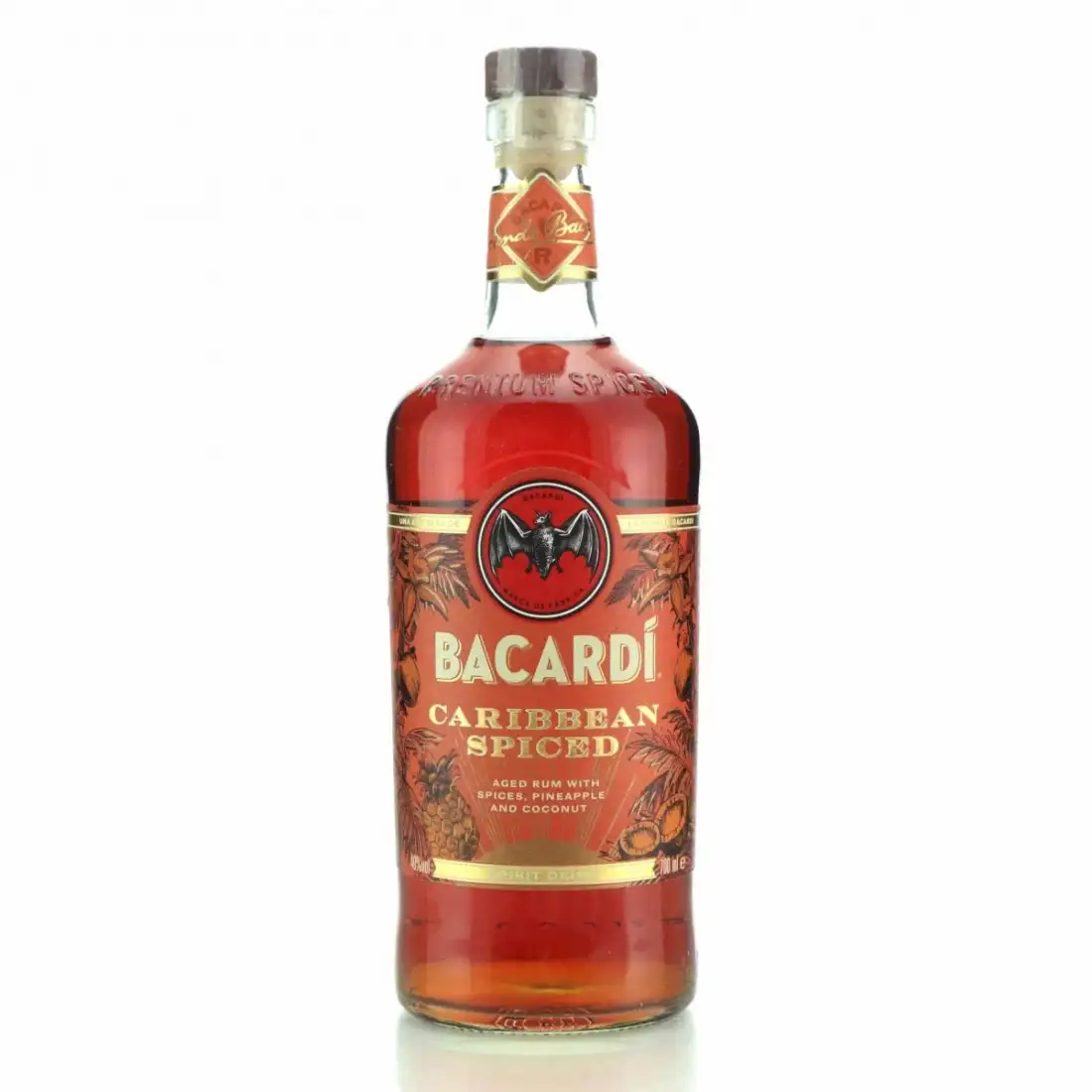 Image of the front of the bottle of the rumCaribbean Spiced