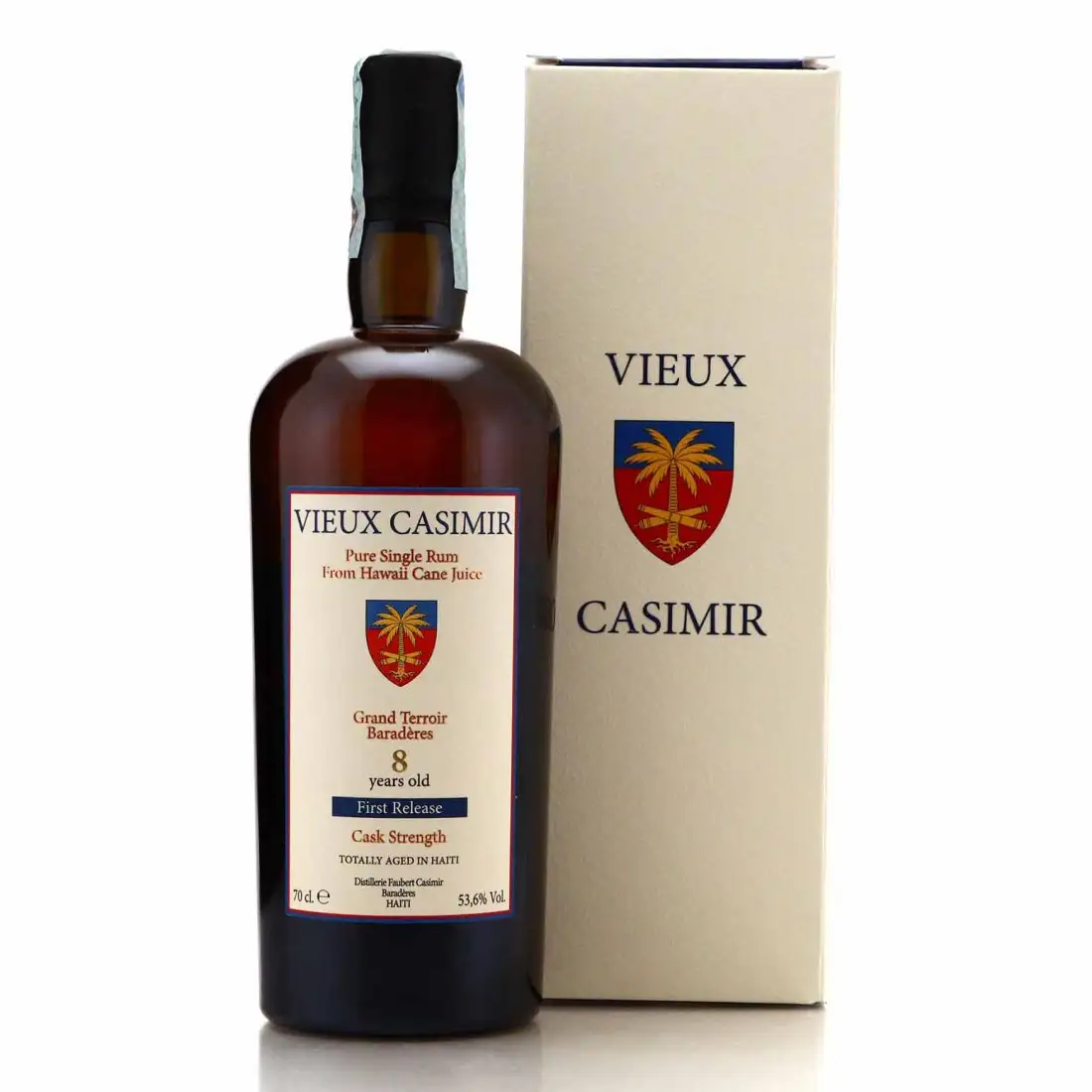 Image of the front of the bottle of the rum Vieux Casimir (First Release)