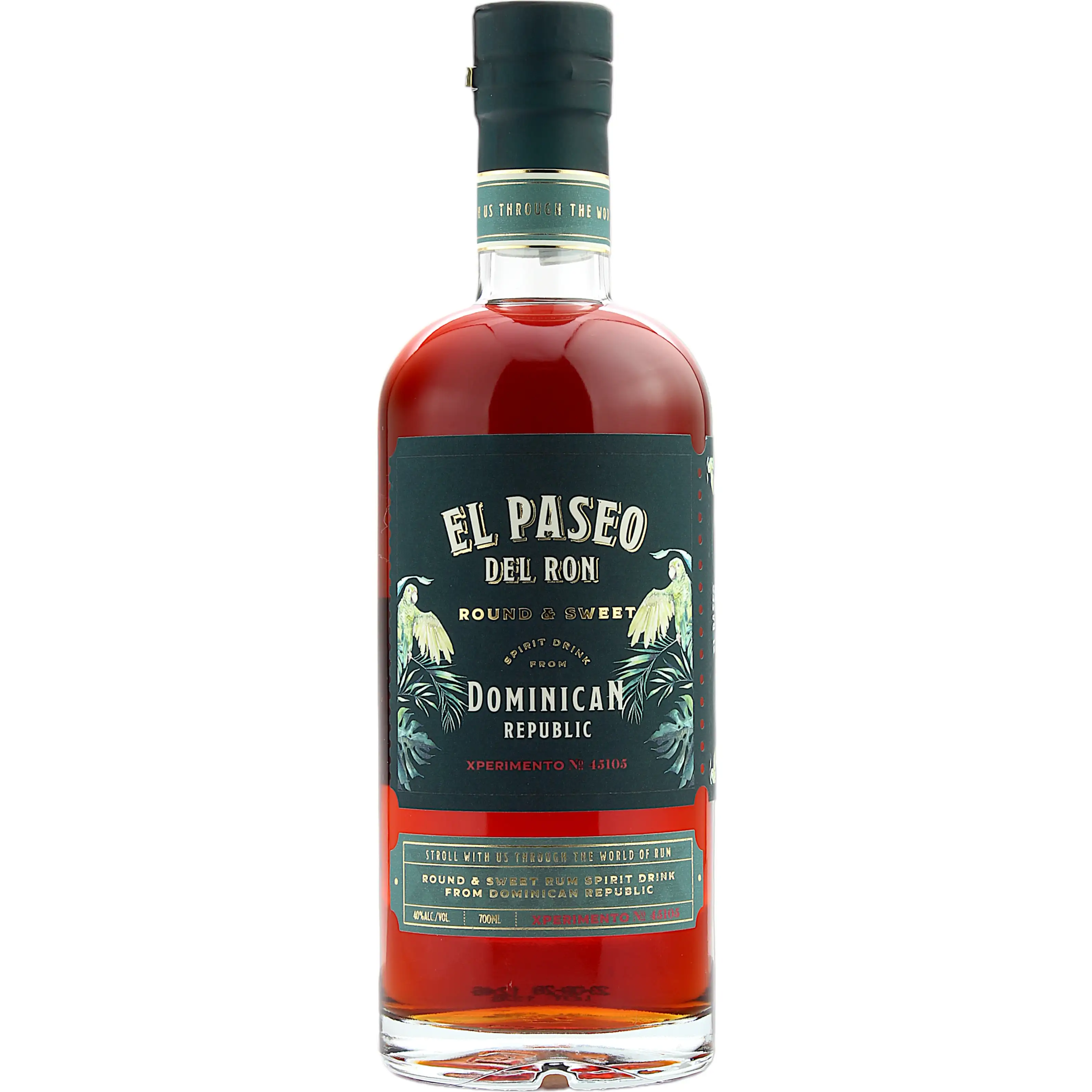 Image of the front of the bottle of the rumEl Paseo del Ron Xperimento (Round and Sweet)