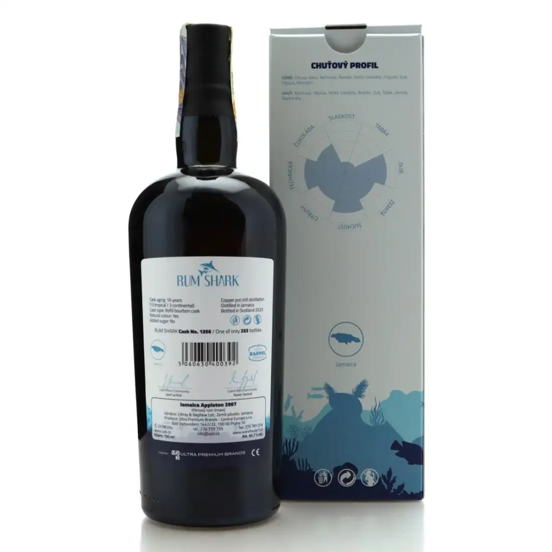 High resolution image of Rum Shark Appleton Jamaica Single Cask Selection 2007