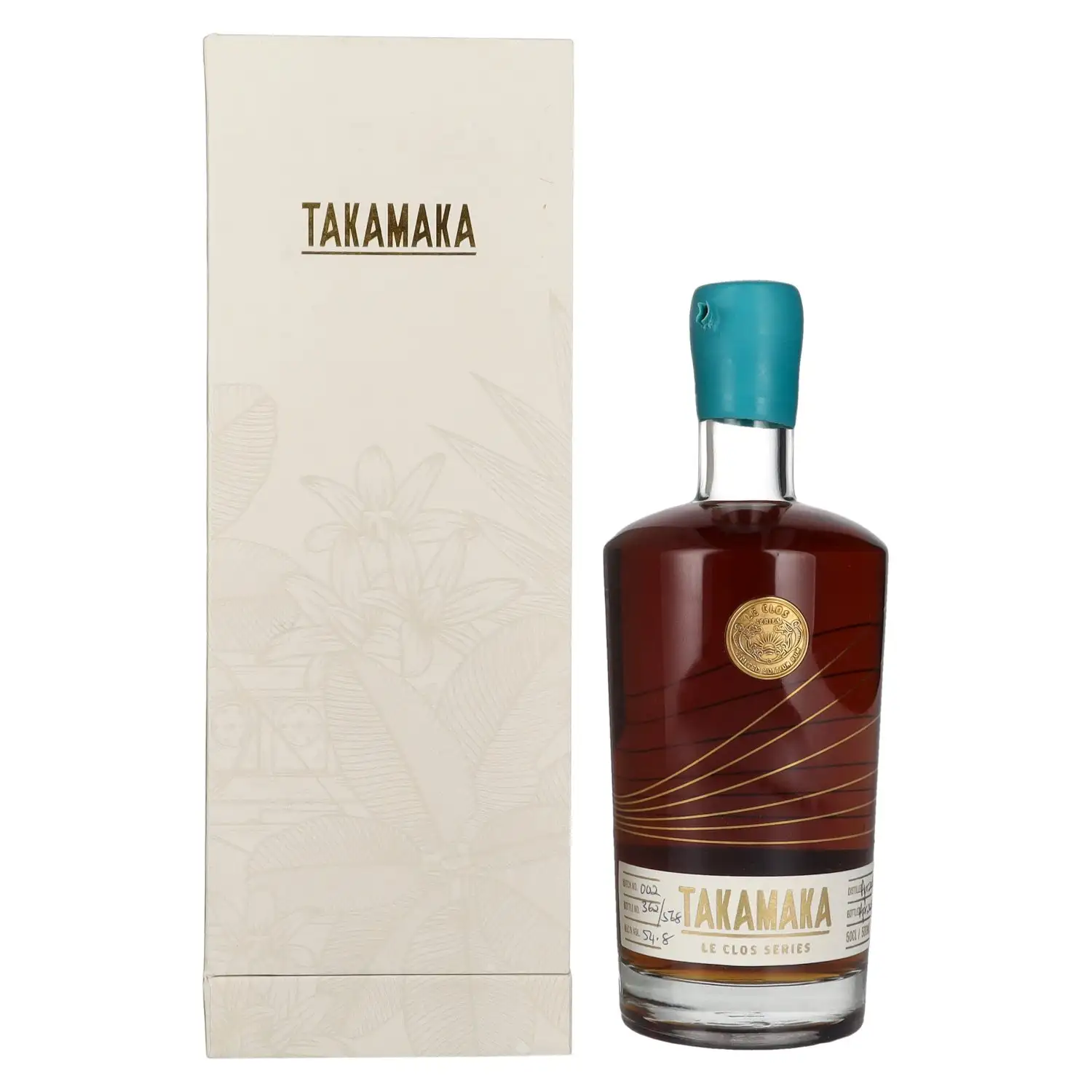 Image of the front of the bottle of the rum Takamaka Le Clos Series #2 (Ex Pineau New Vibrations)