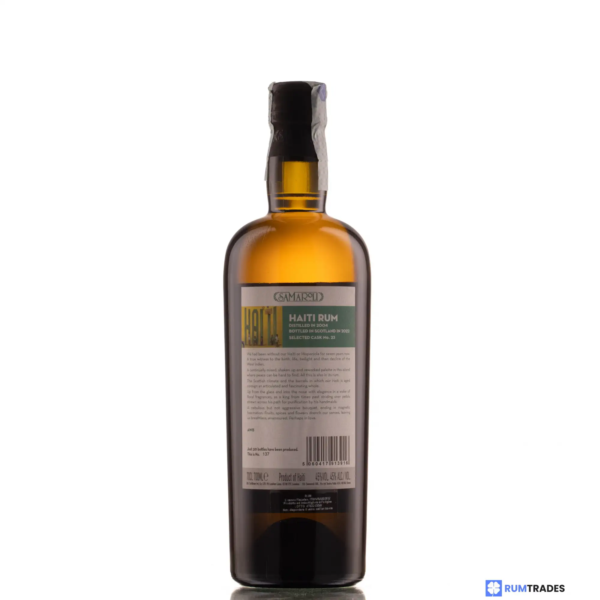 High resolution image of Samaroli Haiti Rum 2004