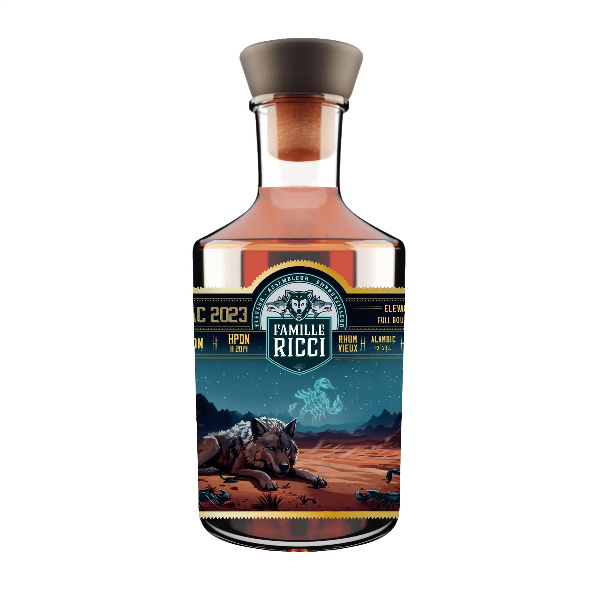 Image of the front of the bottle of the rumZodiac 2023 Scorpion <>H