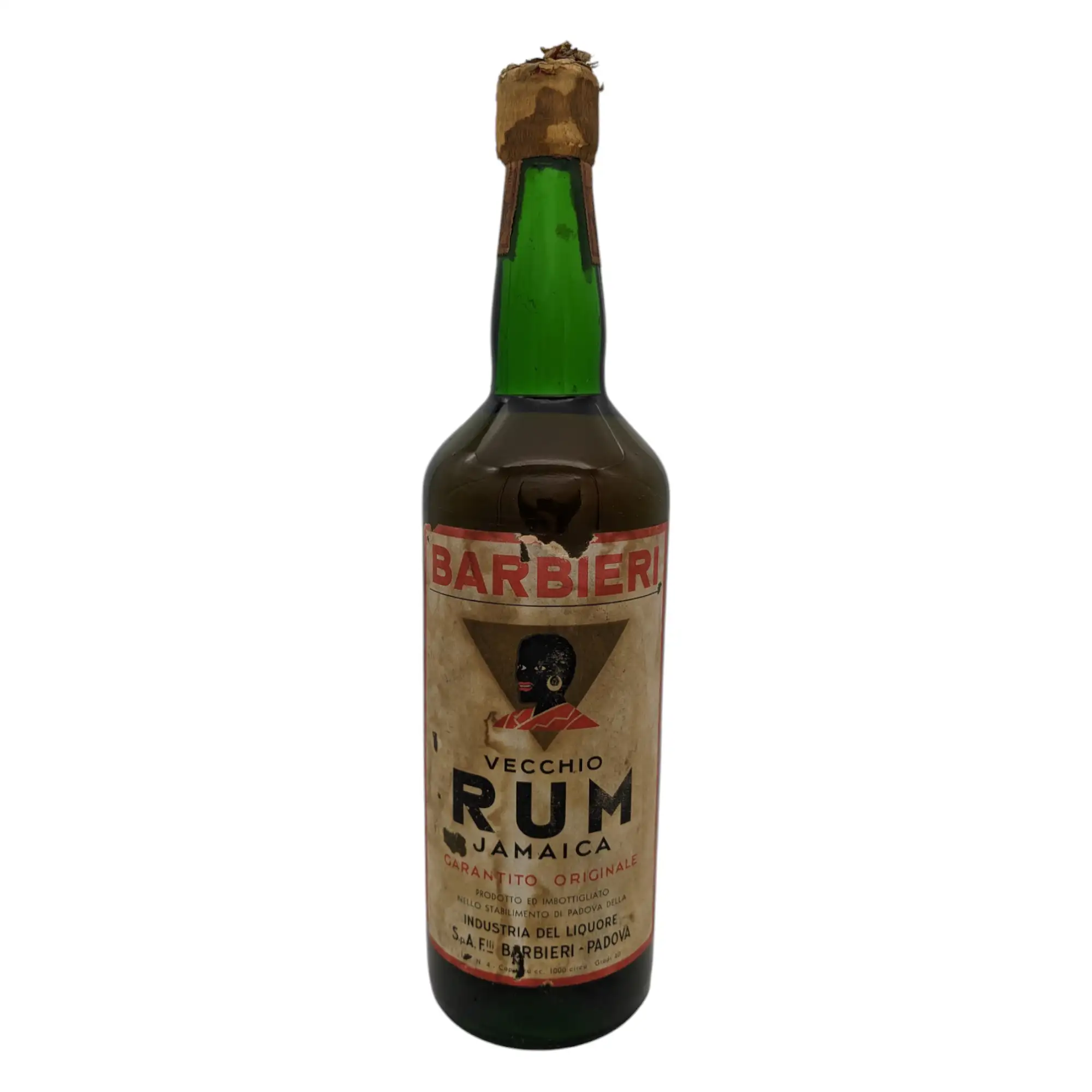 Image of the front of the bottle of the rumBarbieri Vecchio Rum Jamaica