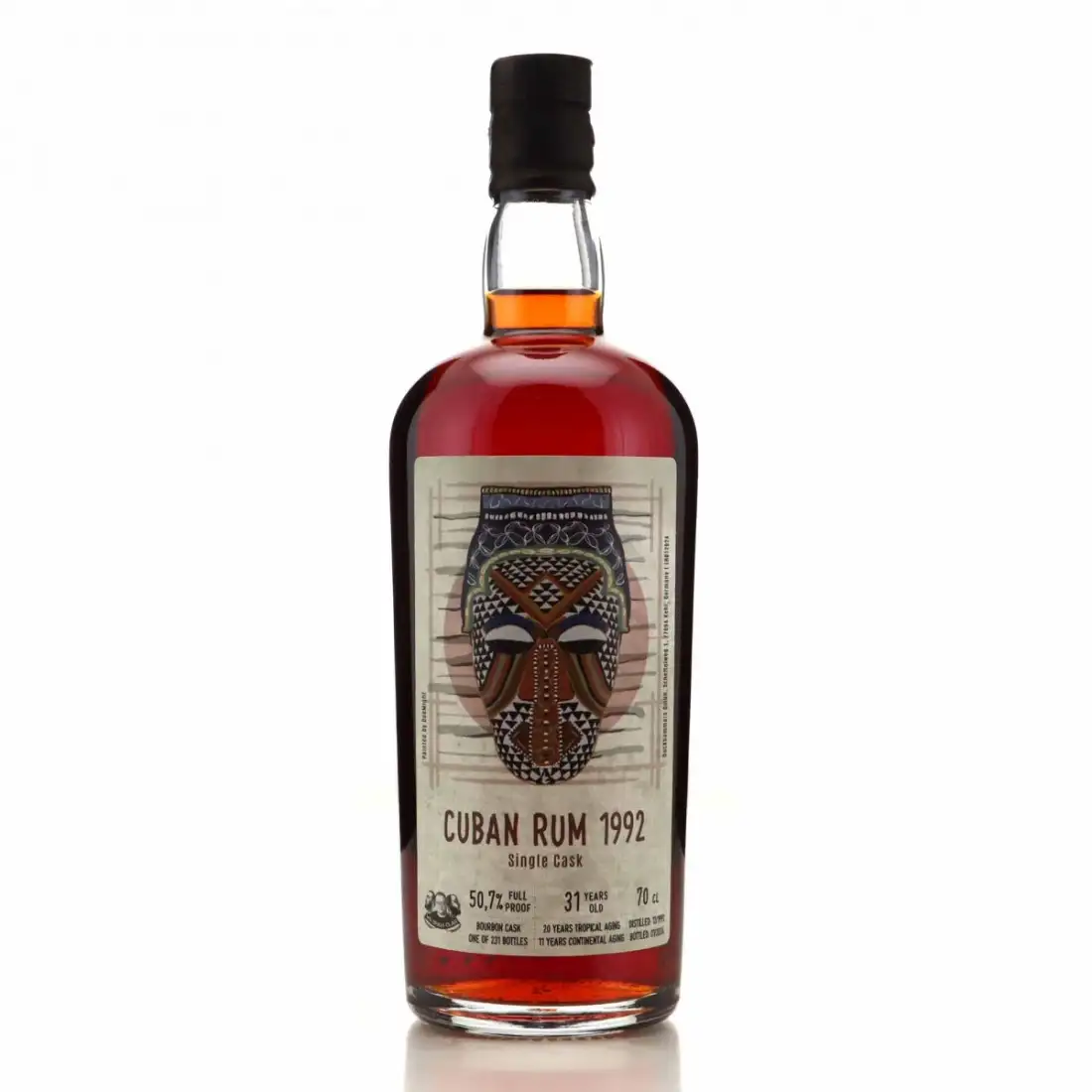 Image of the front of the bottle of the rumCuban Rum