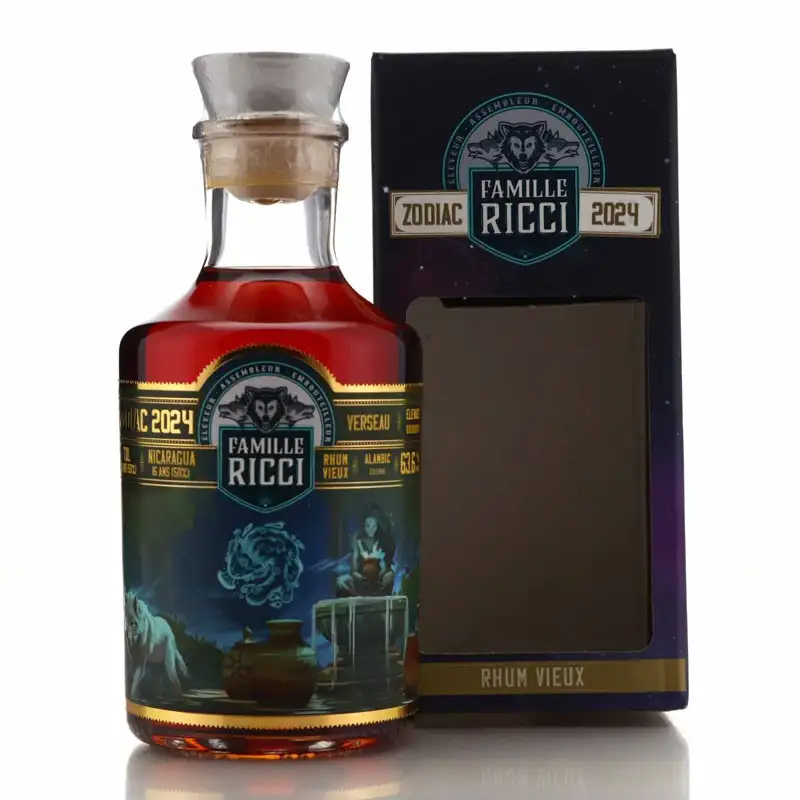 Image of the front of the bottle of the rum Zodiac Verseau