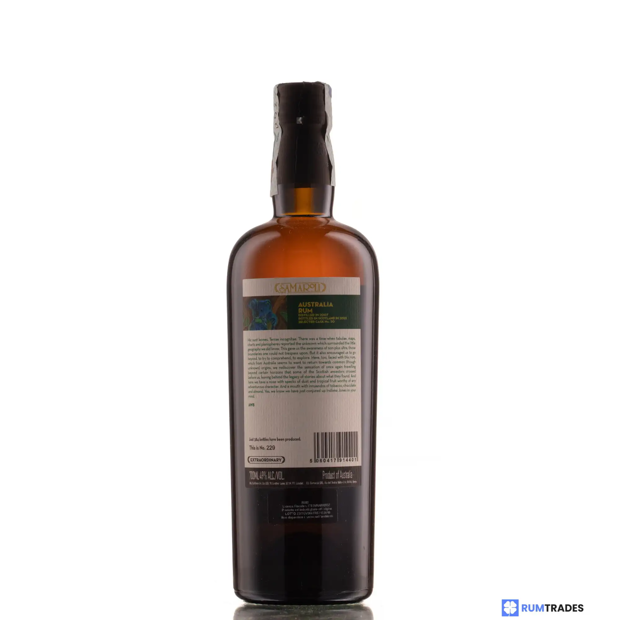 High resolution image of Samaroli Australia Rum 2007