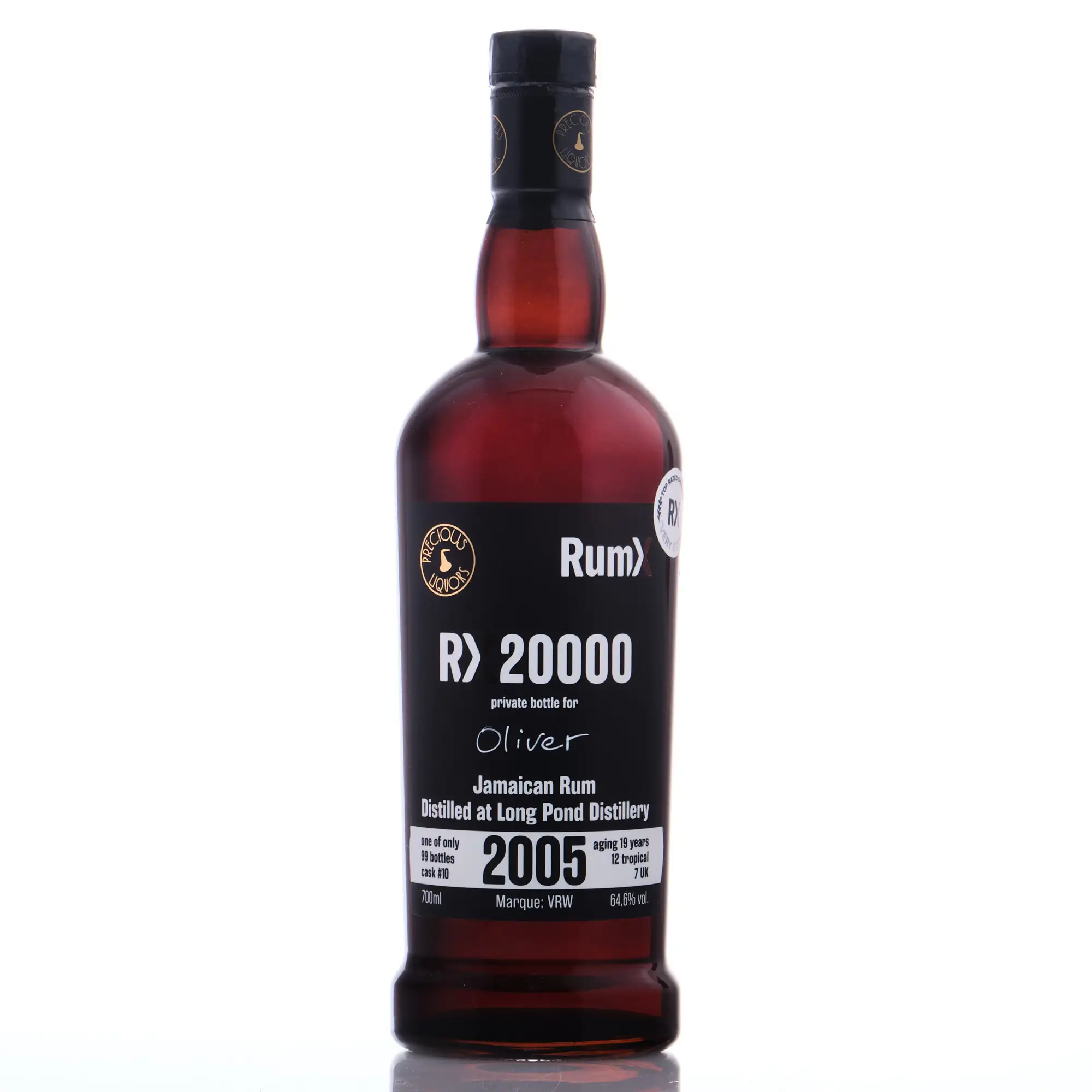 High resolution image of Precious Liquors Long Pond Jamaican Rum (Selected by RumX) VRW 2005