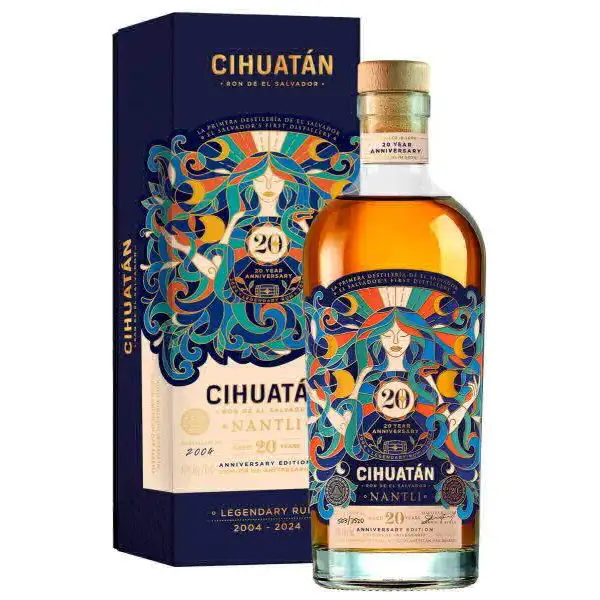 Image of the front of the bottle of the rumCihuatán Nantli