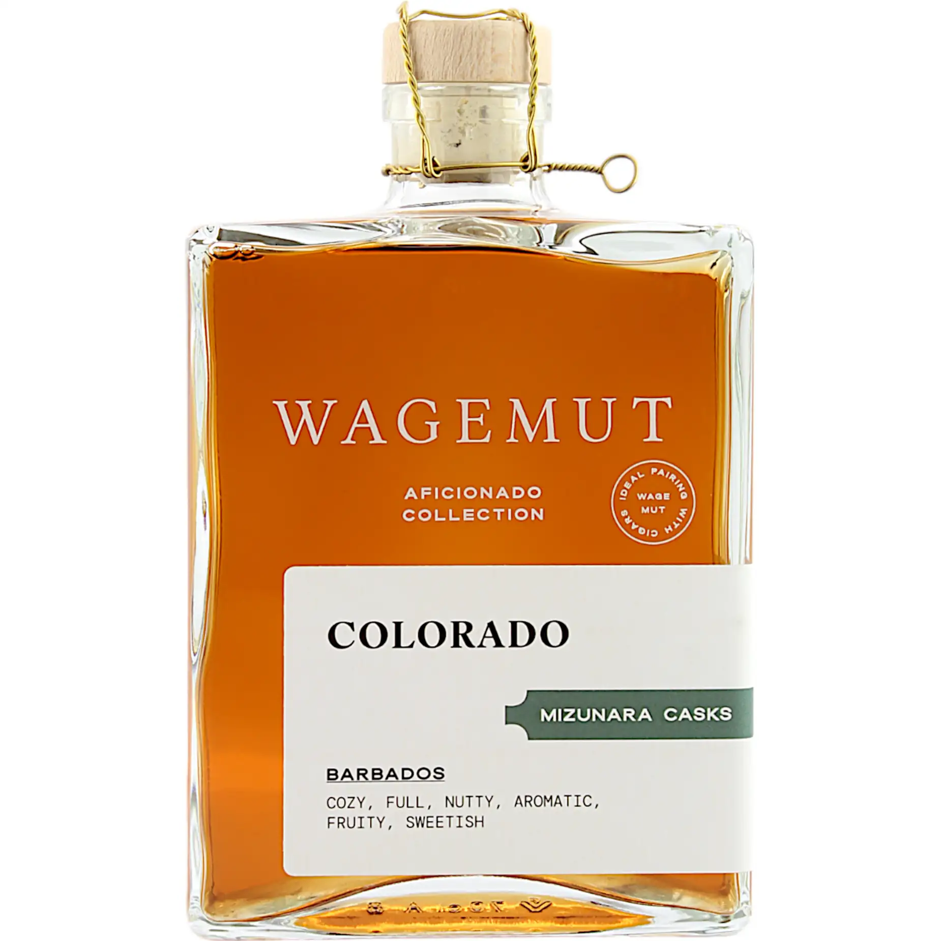 Image of the front of the bottle of the rumWagemut Colorado (Aficionado Collection)