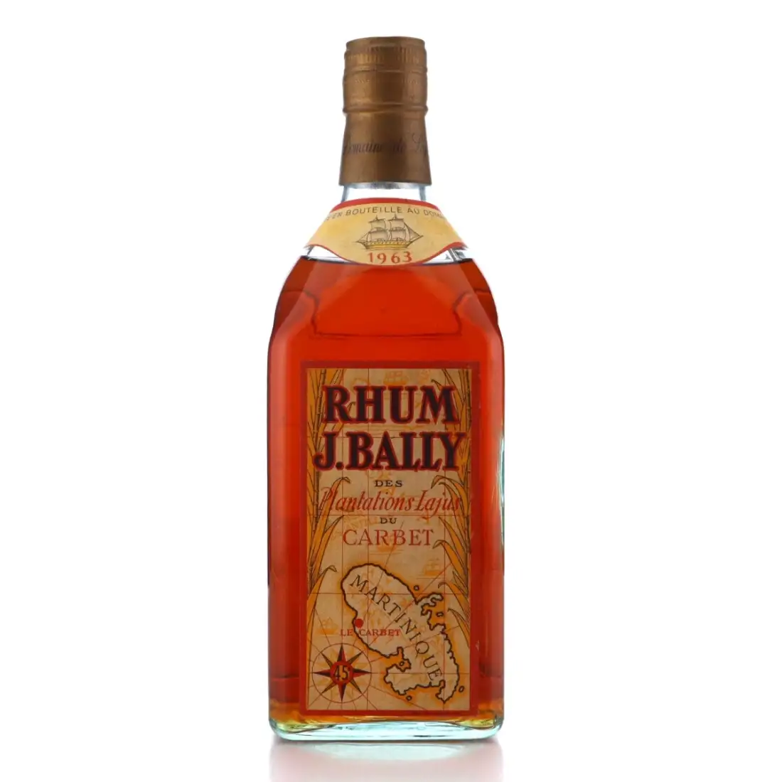 Bottle of J. Bally Plantation Lajus du Carbet 1963