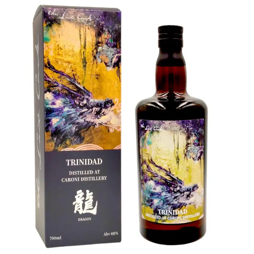 Image of the front of the bottle of the rumThe Last Cask, Phoenix, Artist (Yu Chuan)