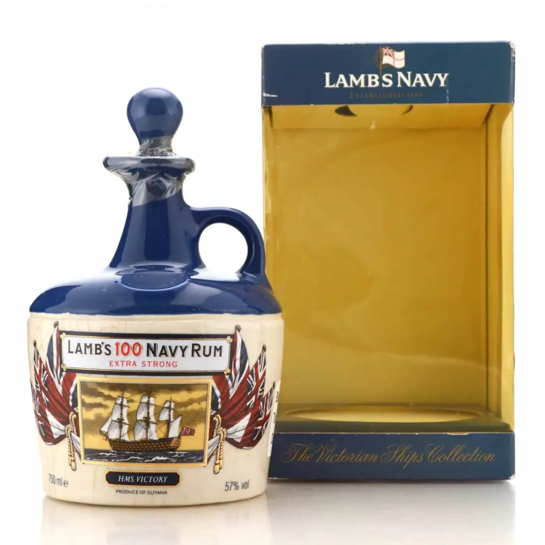 Bottle of Alfred Lamb‘s Lamb‘s 100 Navy Rum HMS Victory