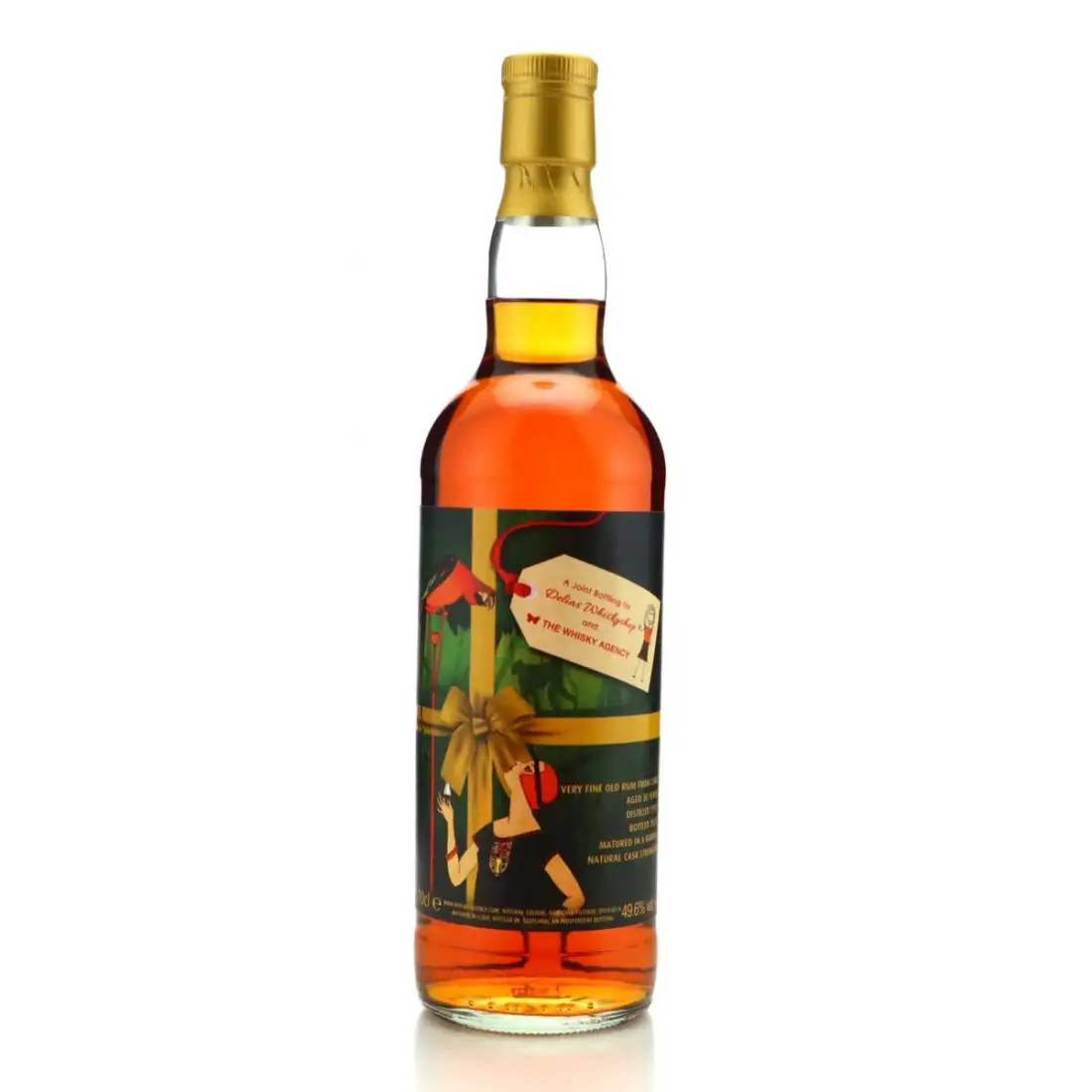 Image of the front of the bottle of the rumKaribik Rum (Delias Christmas Bottling)