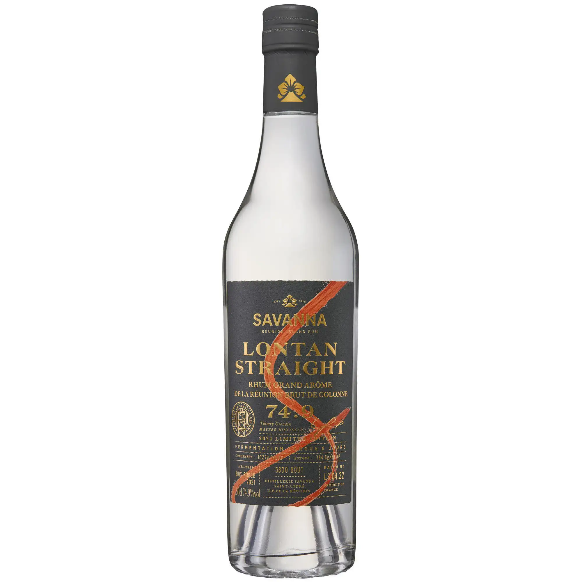 Bottle of Savanna Savanna Lontan Straight Grand Arôme high ester Rhum 784,6 esters 2024