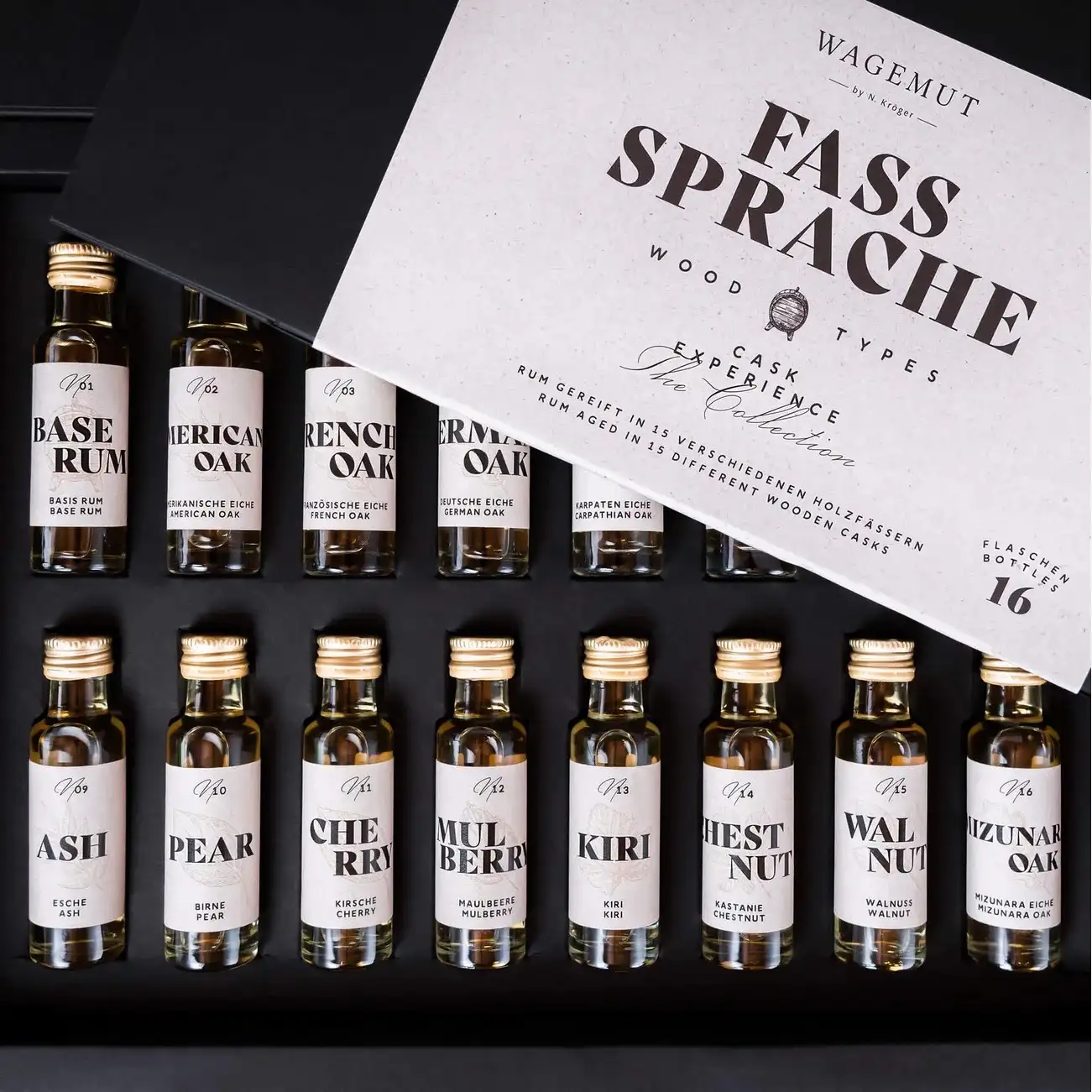 Hochauflösendes Bild von N. Kröger Wagemut Fasssprache Tasting Set