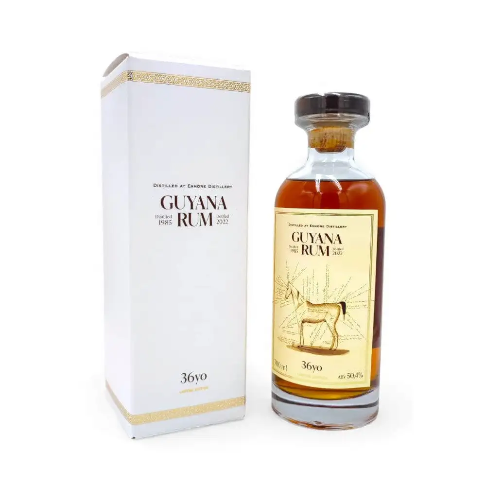 Bottle of Distilia Enmore Guyana Rum (Horses) 1985