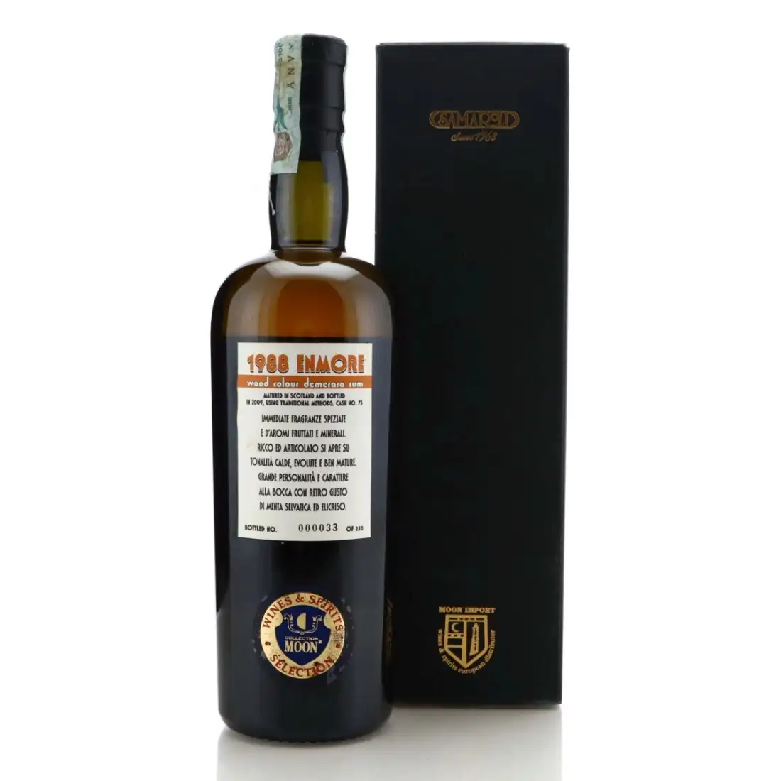 Hochauflösendes Bild von Samaroli Enmore Wood Colour Demerara Rum 1988