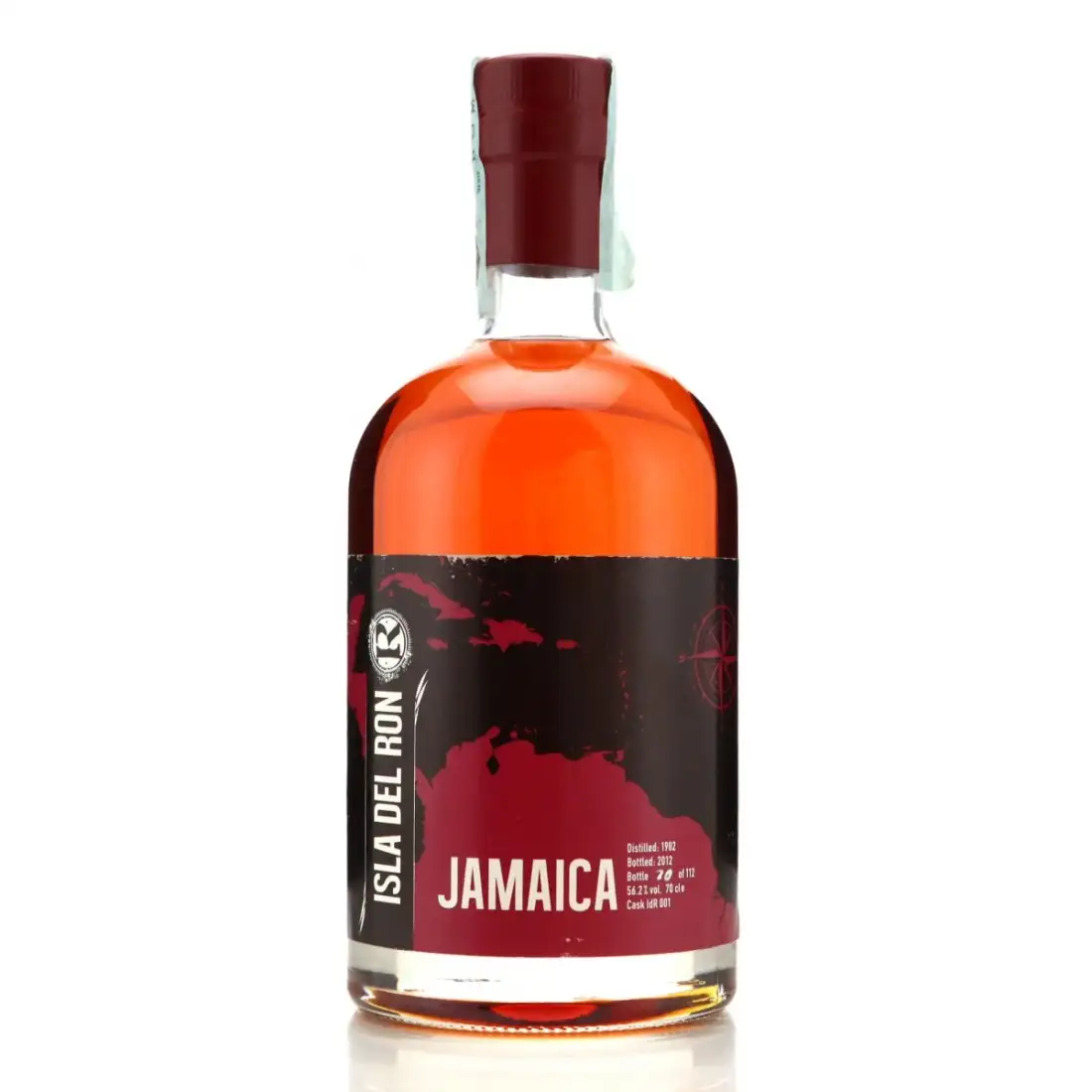 Image of the front of the bottle of the rum1982