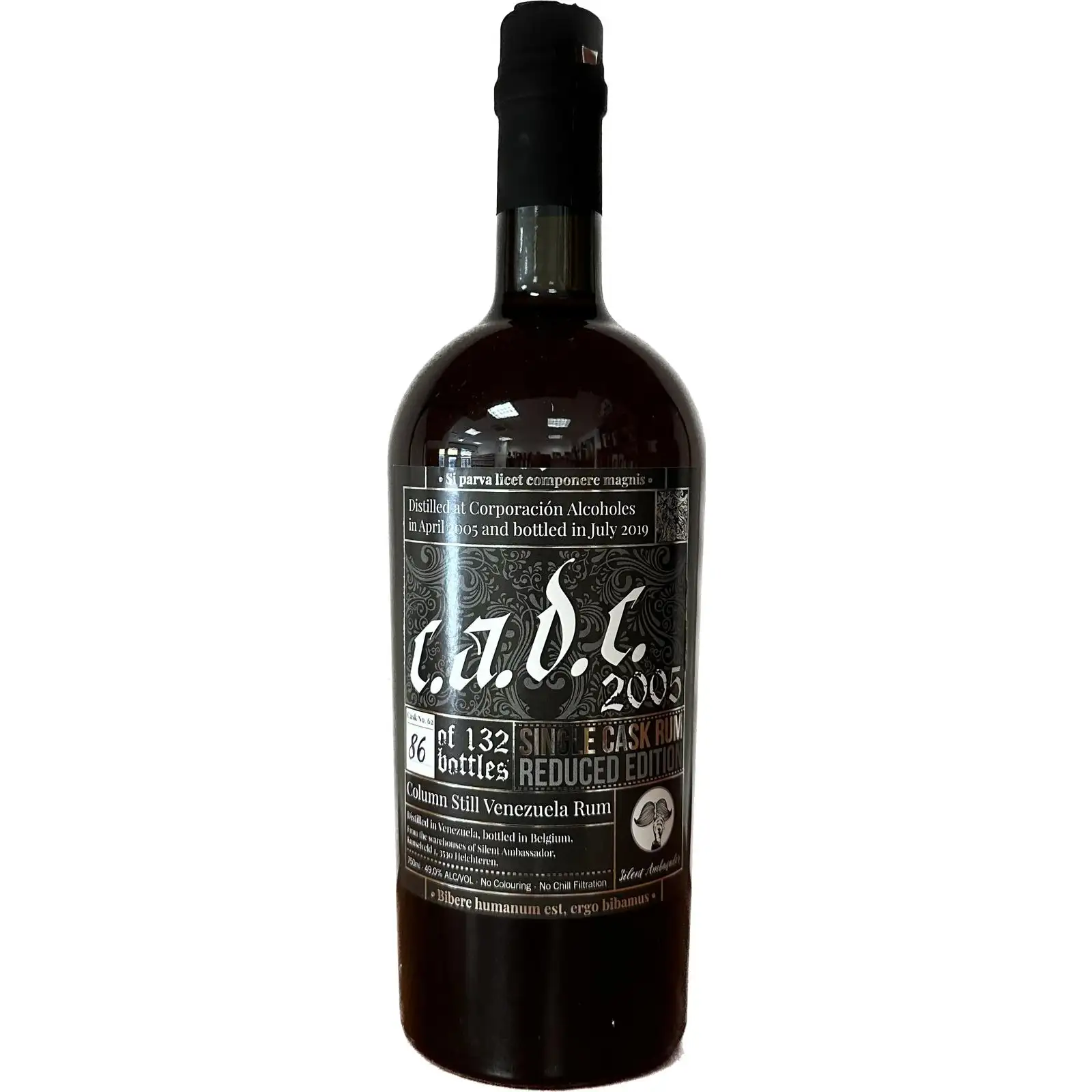 Bottle of Silent Ambassador Corporación Alcoholes c.a.d.c 2005