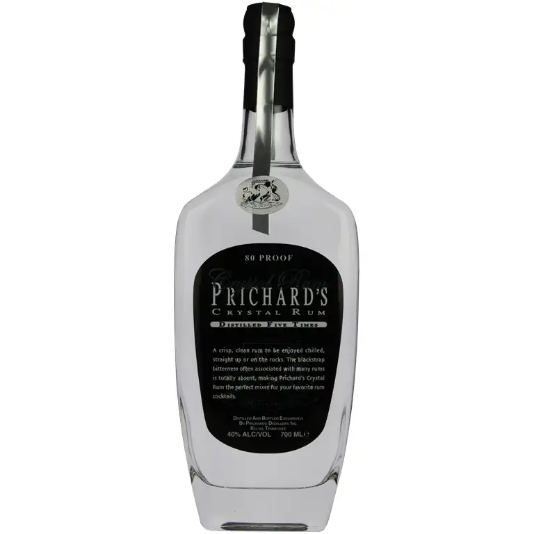 Bottle of Prichard‘s Crystal White Rum
