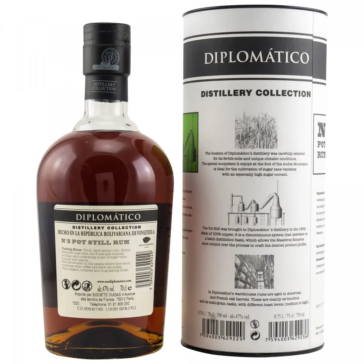 No.3 8yr - 7.3 Still Rum RumX | Diplomático Rated RX803 Pot