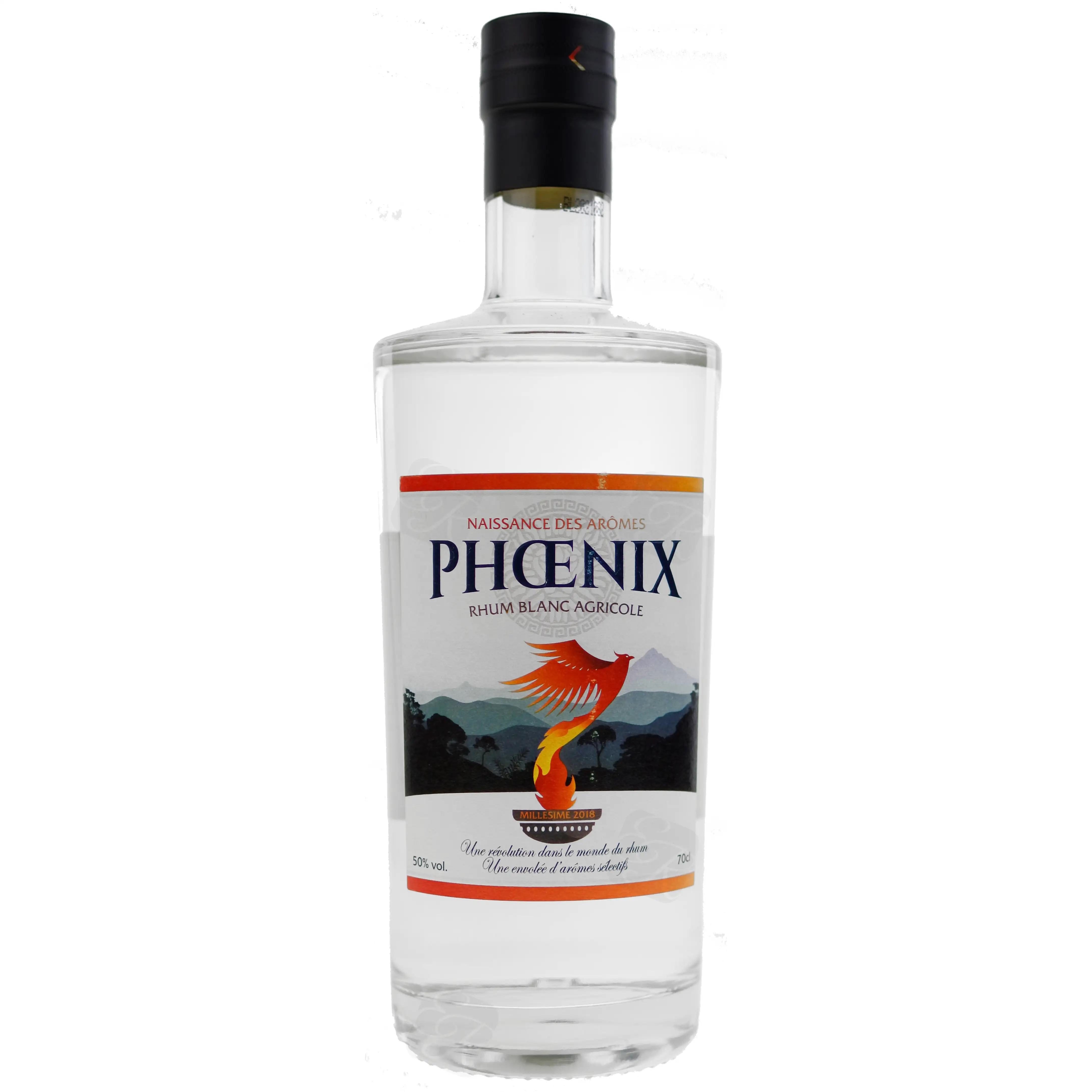 Image of the front of the bottle of the rumPhoenix