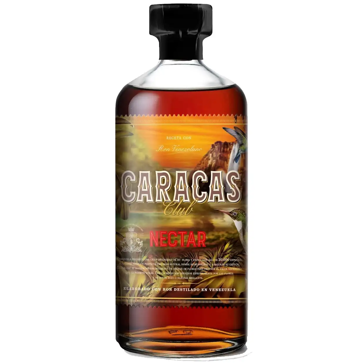 Image of the front of the bottle of the rumCaracas Club The Nectar